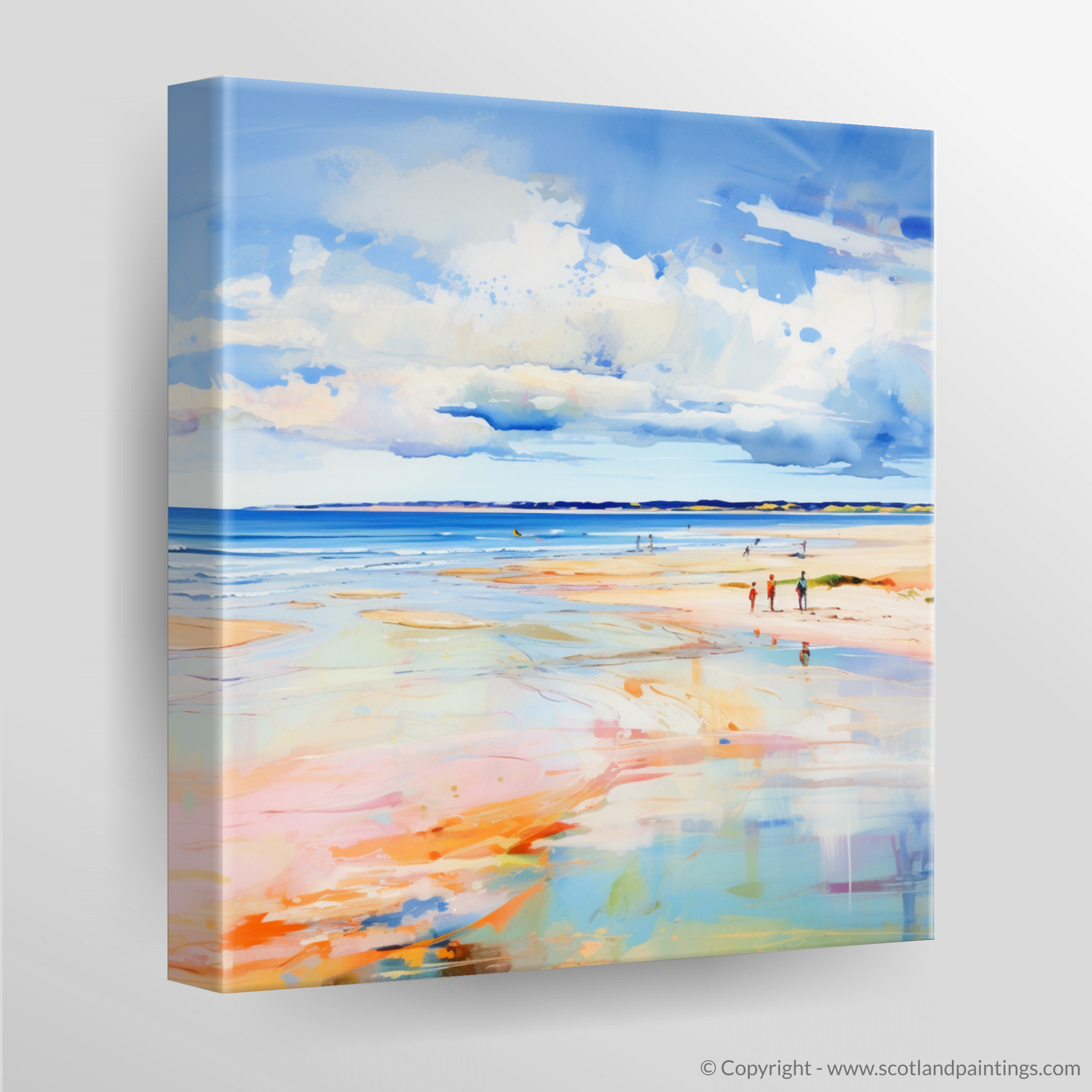 Canvas Print of Nairn Beach, Nairn in summer