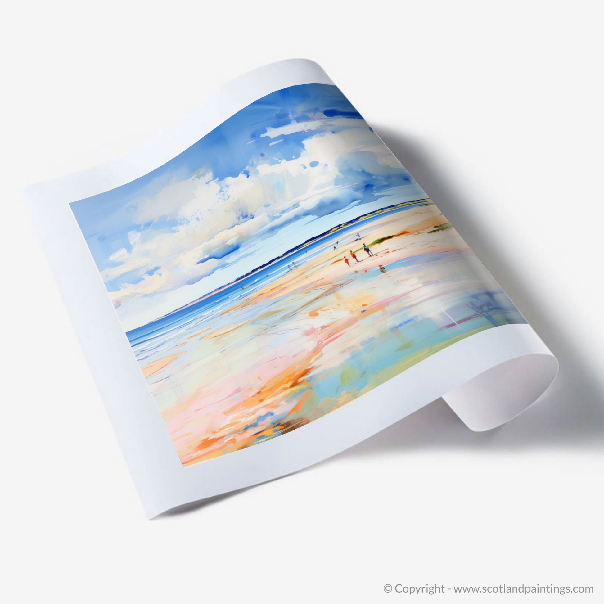 Art Print of Nairn Beach, Nairn in summer