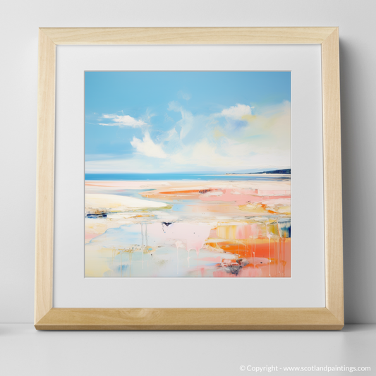 Art Print of Nairn Beach, Nairn in summer with a natural frame