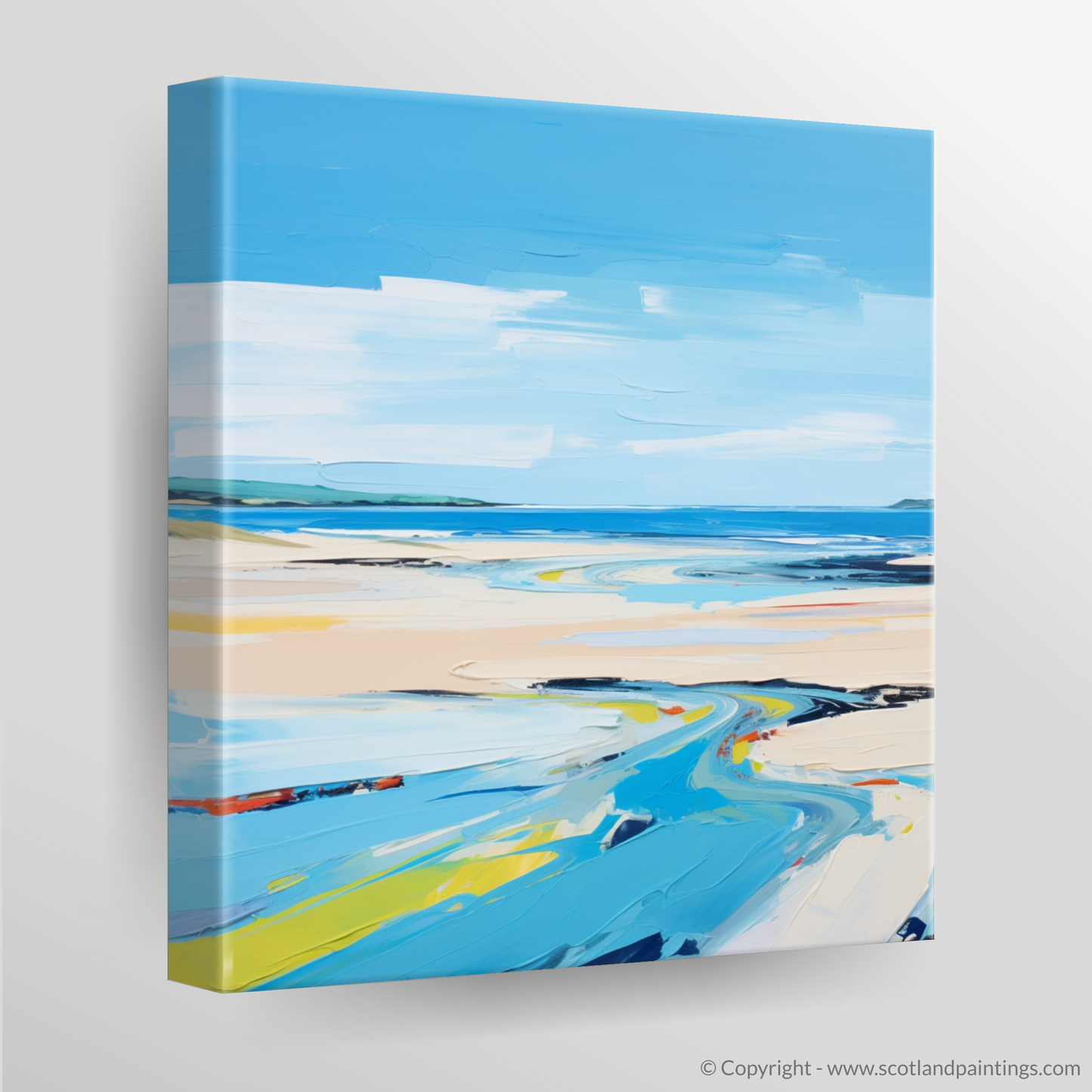 Canvas Print of St Cyrus Beach, Aberdeenshire in summer