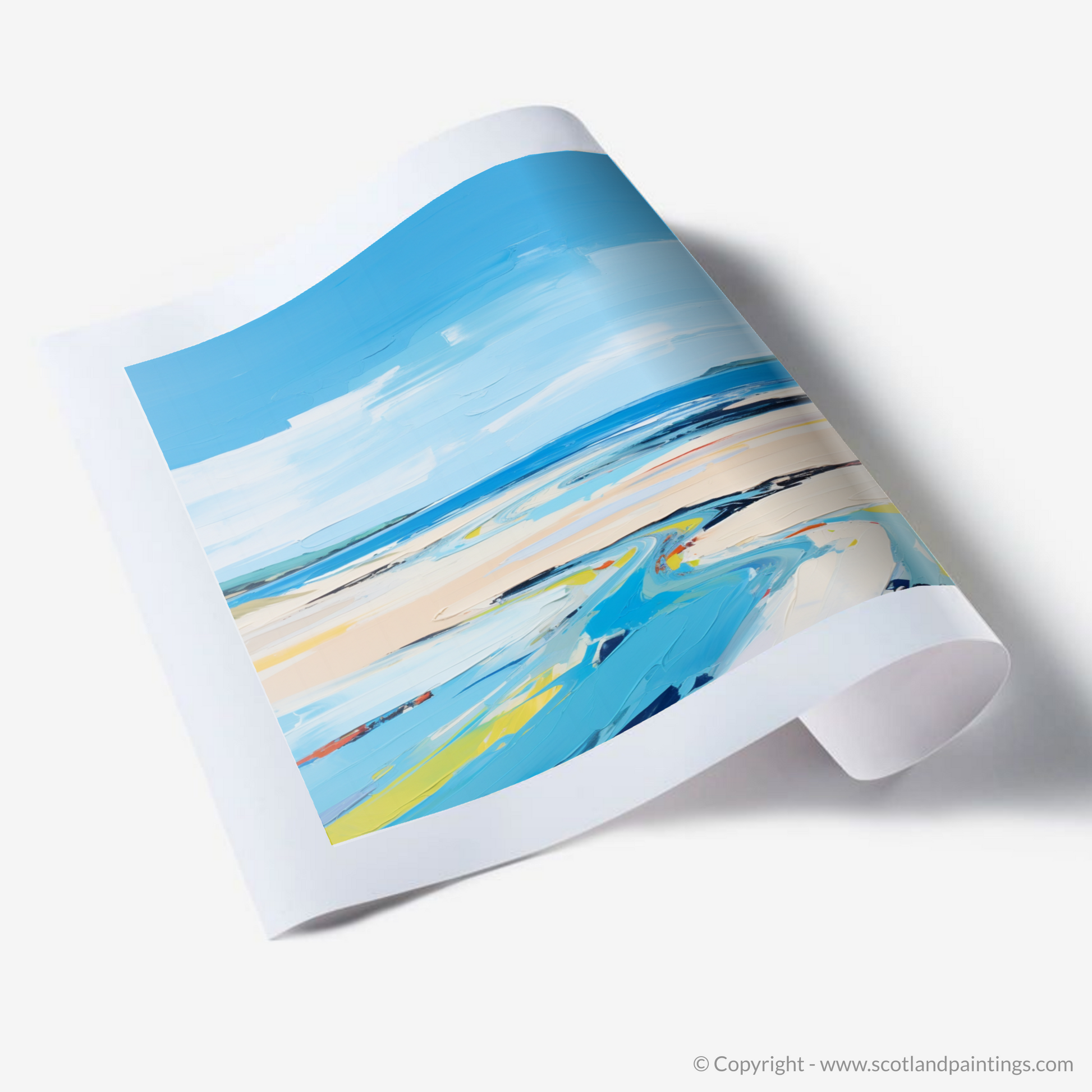 Art Print of St Cyrus Beach, Aberdeenshire in summer