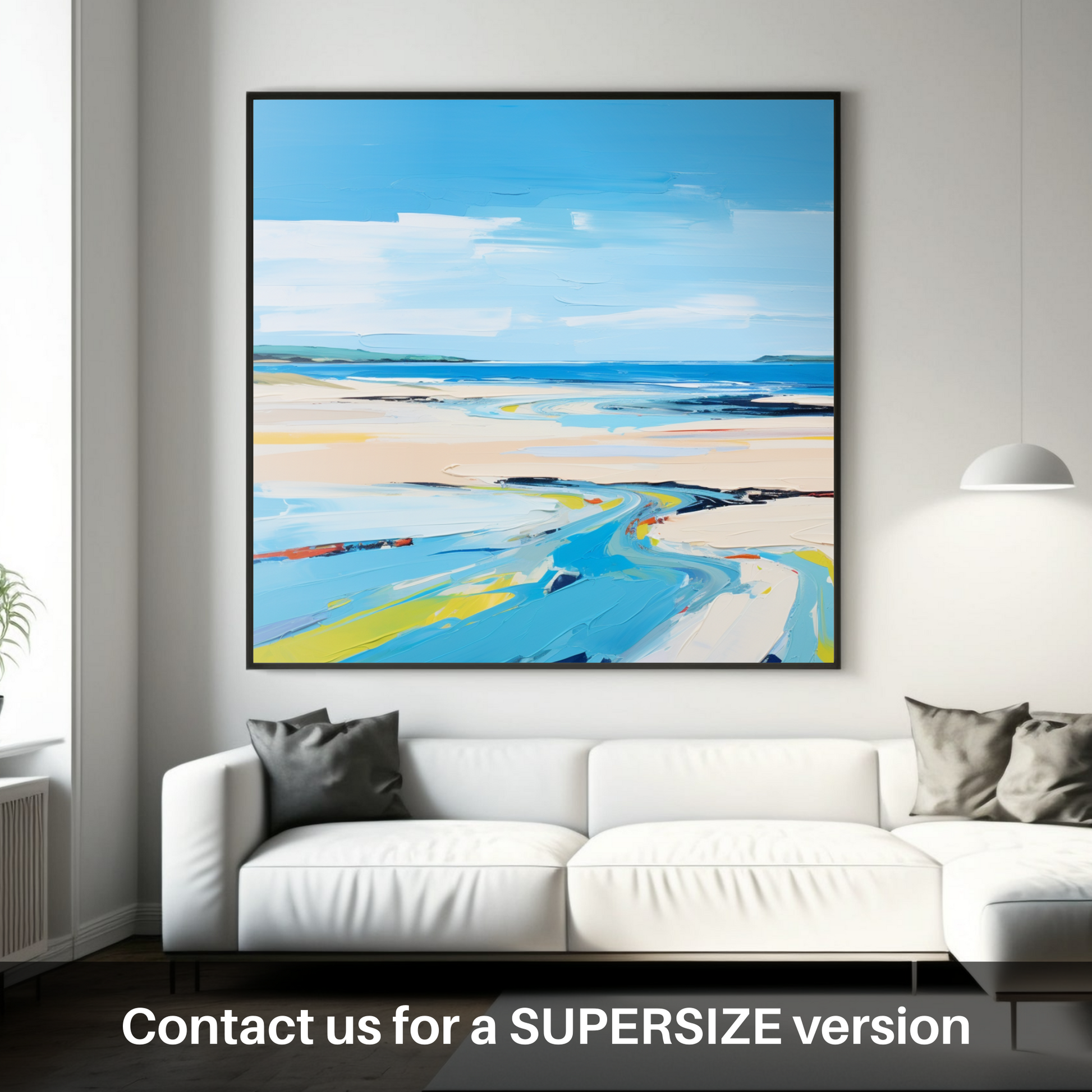 Huge supersize print of St Cyrus Beach, Aberdeenshire in summer