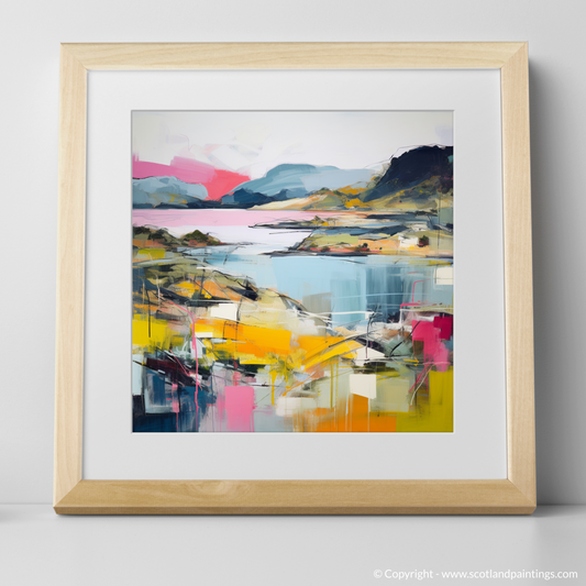 Art Print of Loch Morar, Highlands in summer with a natural frame