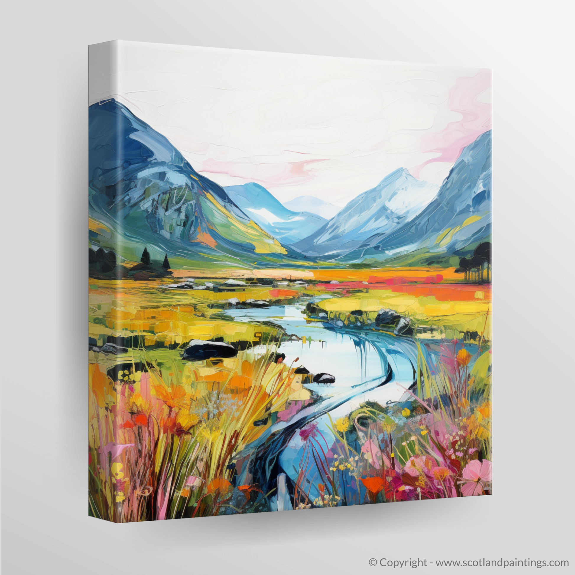 Canvas Print of Glen Coe, Highlands in summer