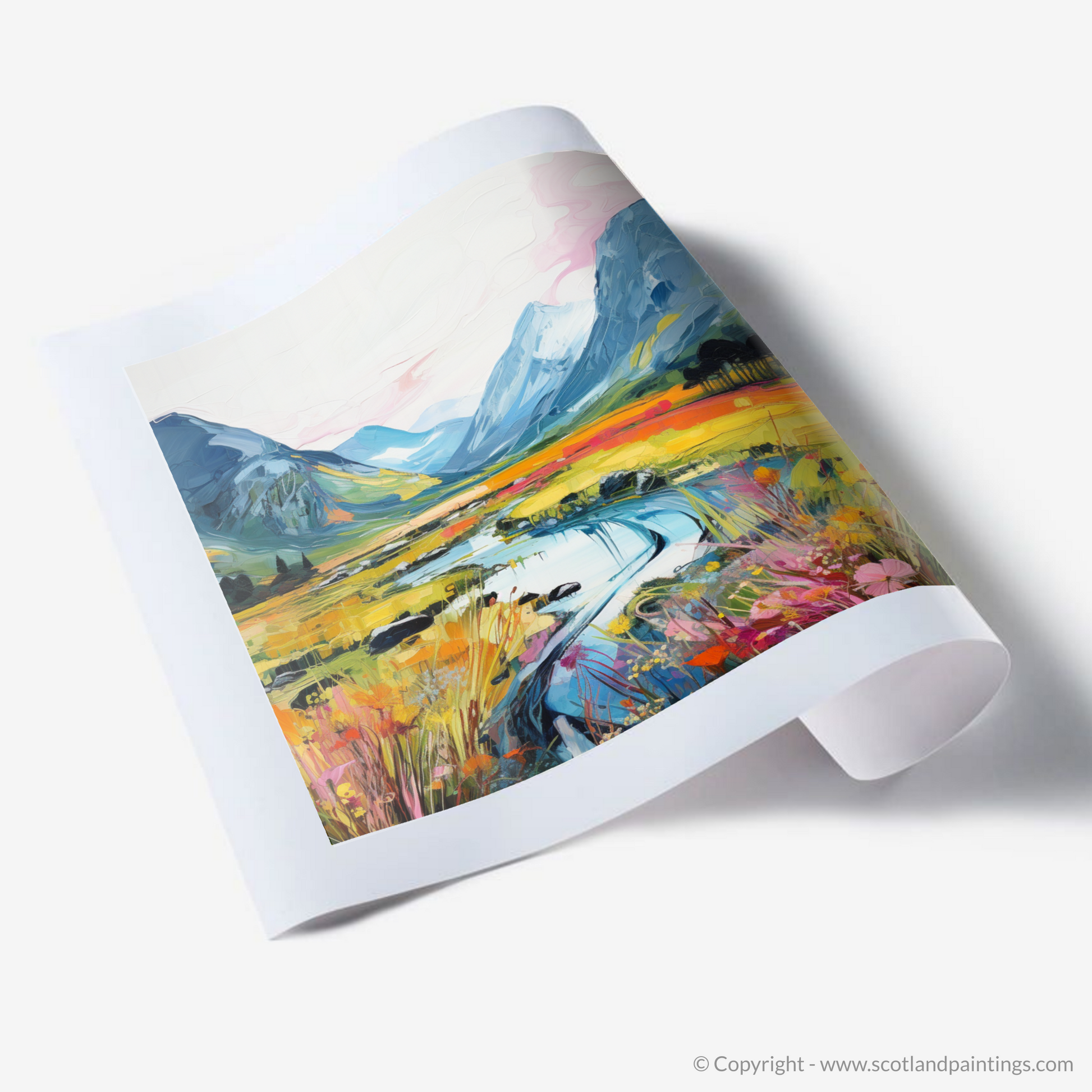 Art Print of Glen Coe, Highlands in summer