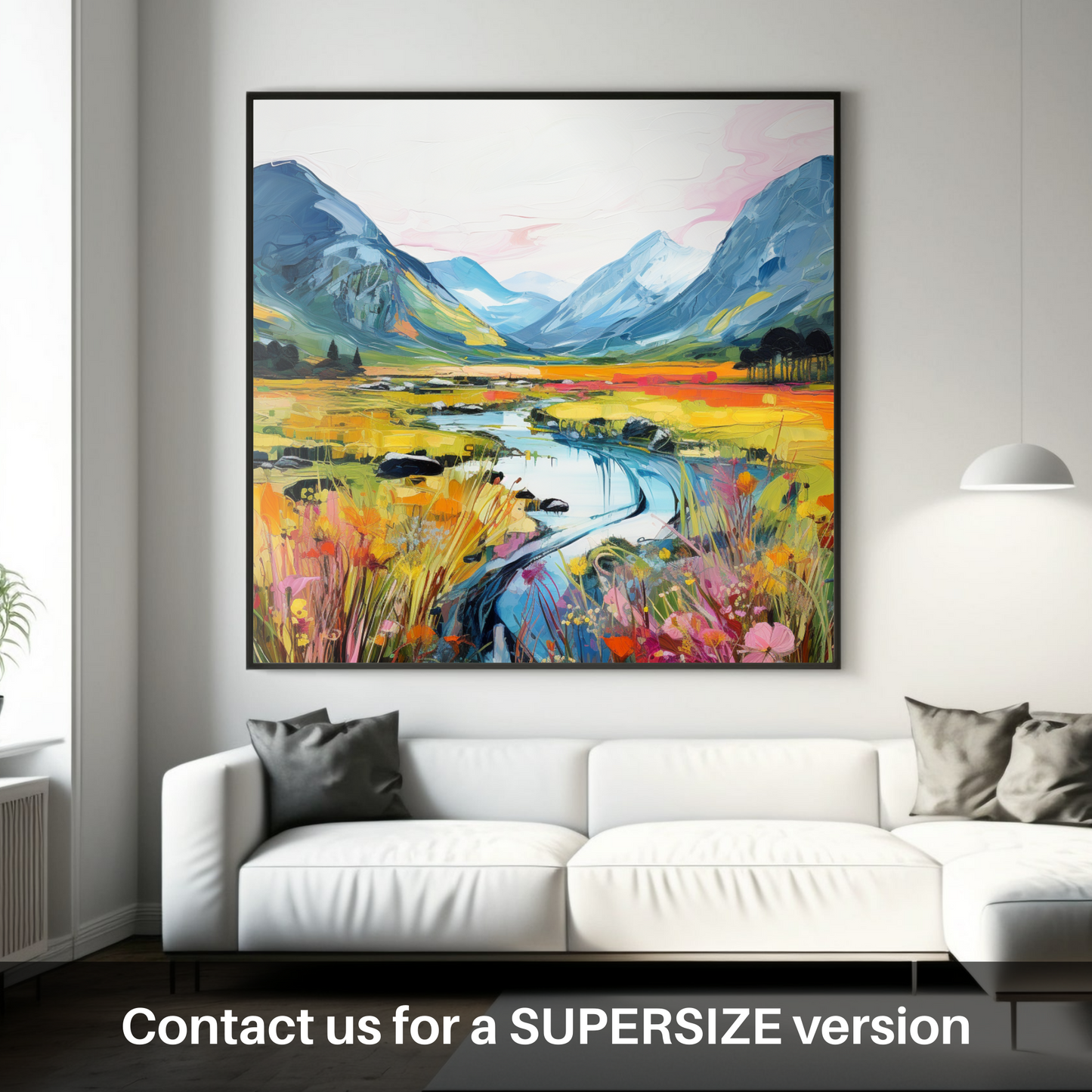 Huge supersize print of Glen Coe, Highlands in summer