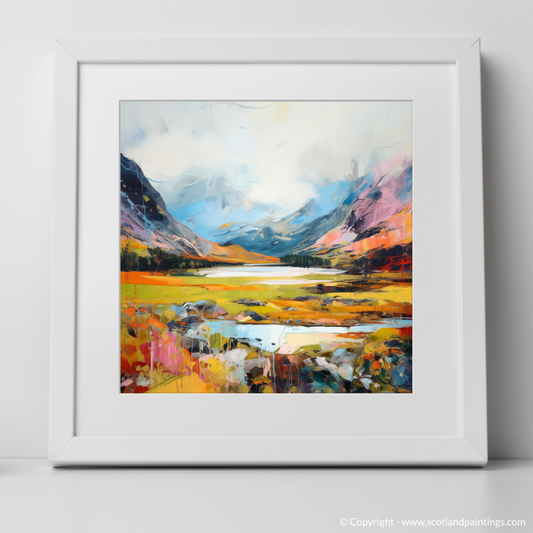 Painting and Art Print of Glen Coe, Highlands in summer. Summer Symphony of Glen Coe Highlands.