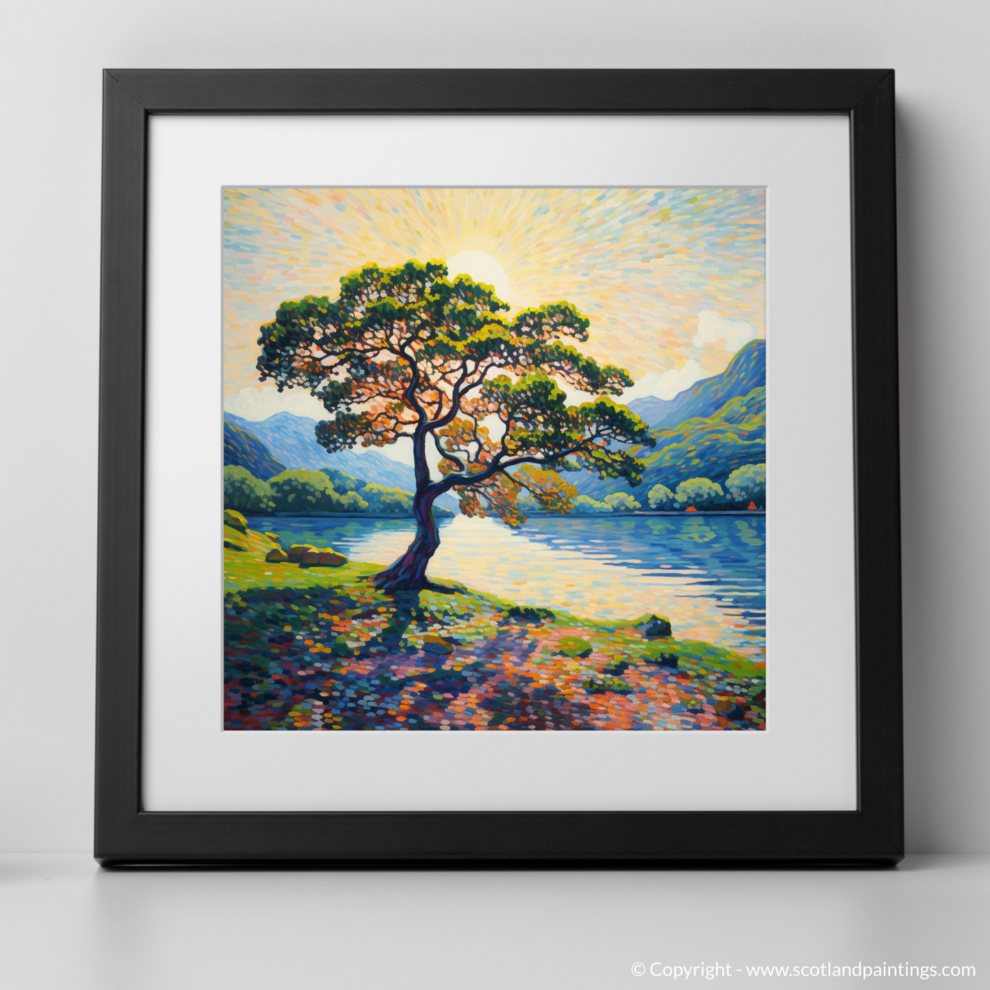 Painting and Art Print of Loch Lomond in summer. Summer Hues of Loch Lomond.