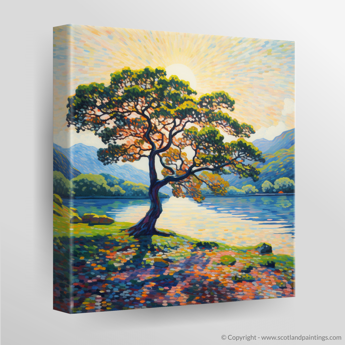 Painting and Art Print of Loch Lomond in summer. Summer Hues of Loch Lomond.