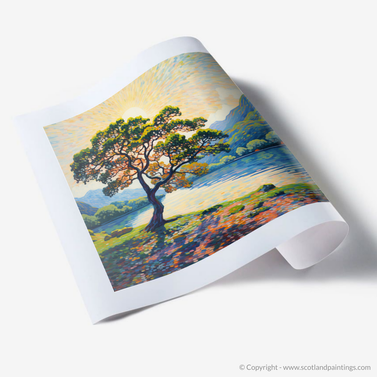 Painting and Art Print of Loch Lomond in summer. Summer Hues of Loch Lomond.