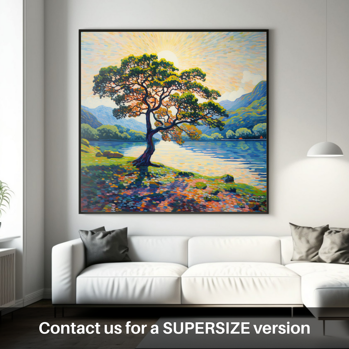 Painting and Art Print of Loch Lomond in summer. Summer Hues of Loch Lomond.