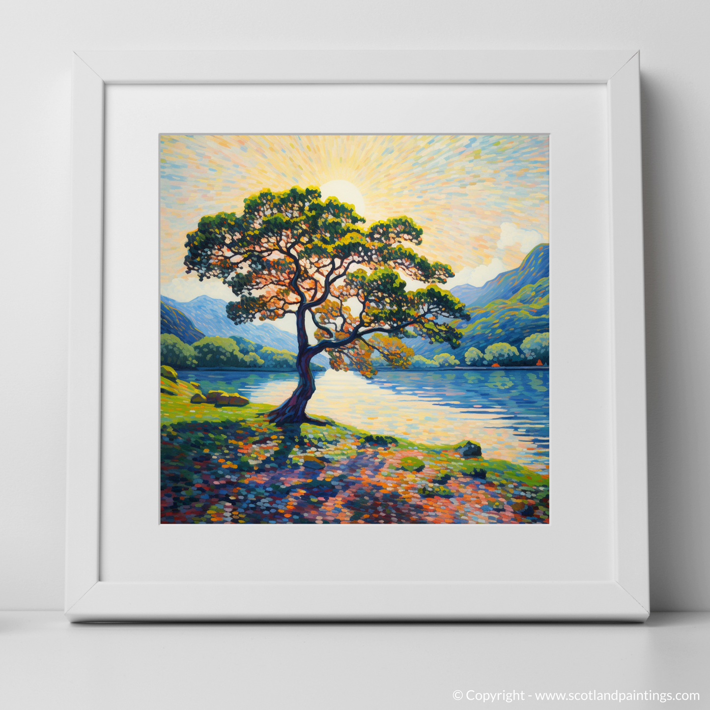 Painting and Art Print of Loch Lomond in summer. Summer Hues of Loch Lomond.