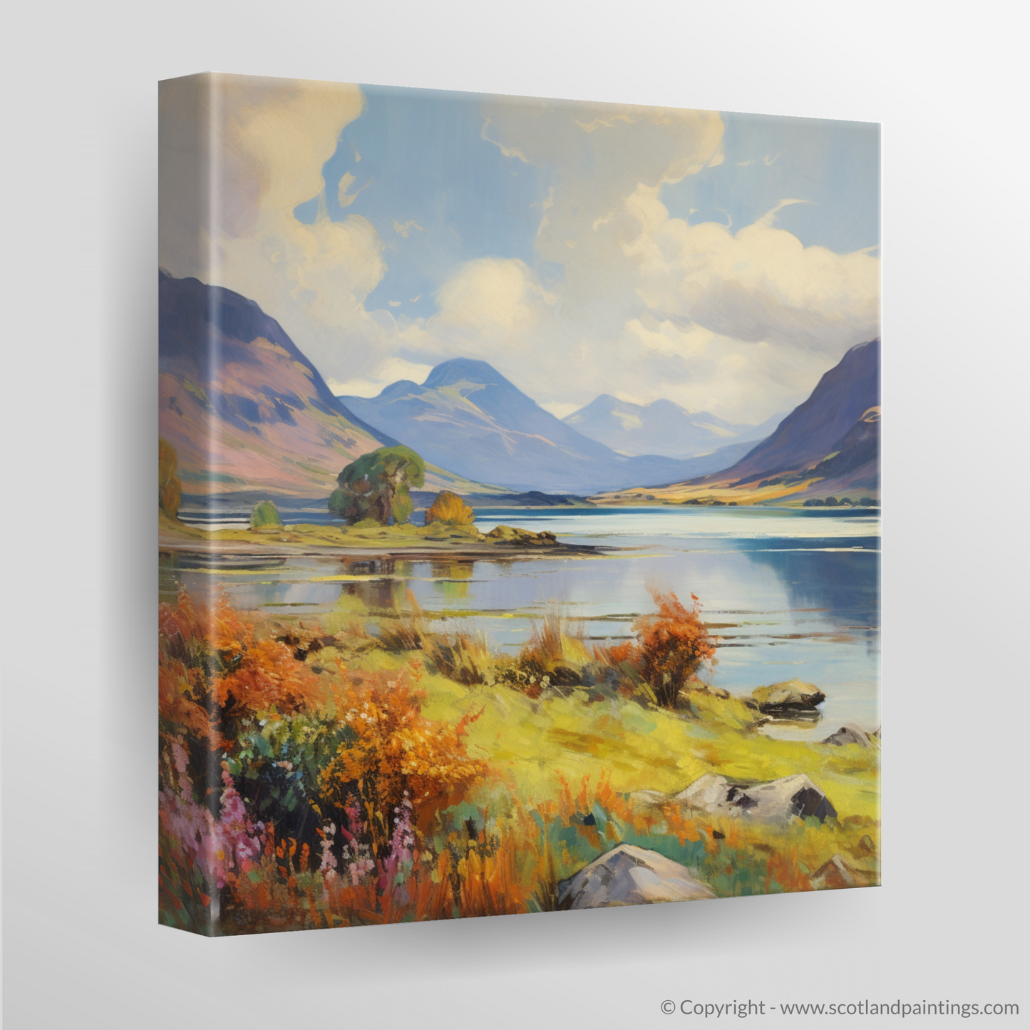 Canvas Print of Loch Leven, Highlands in summer