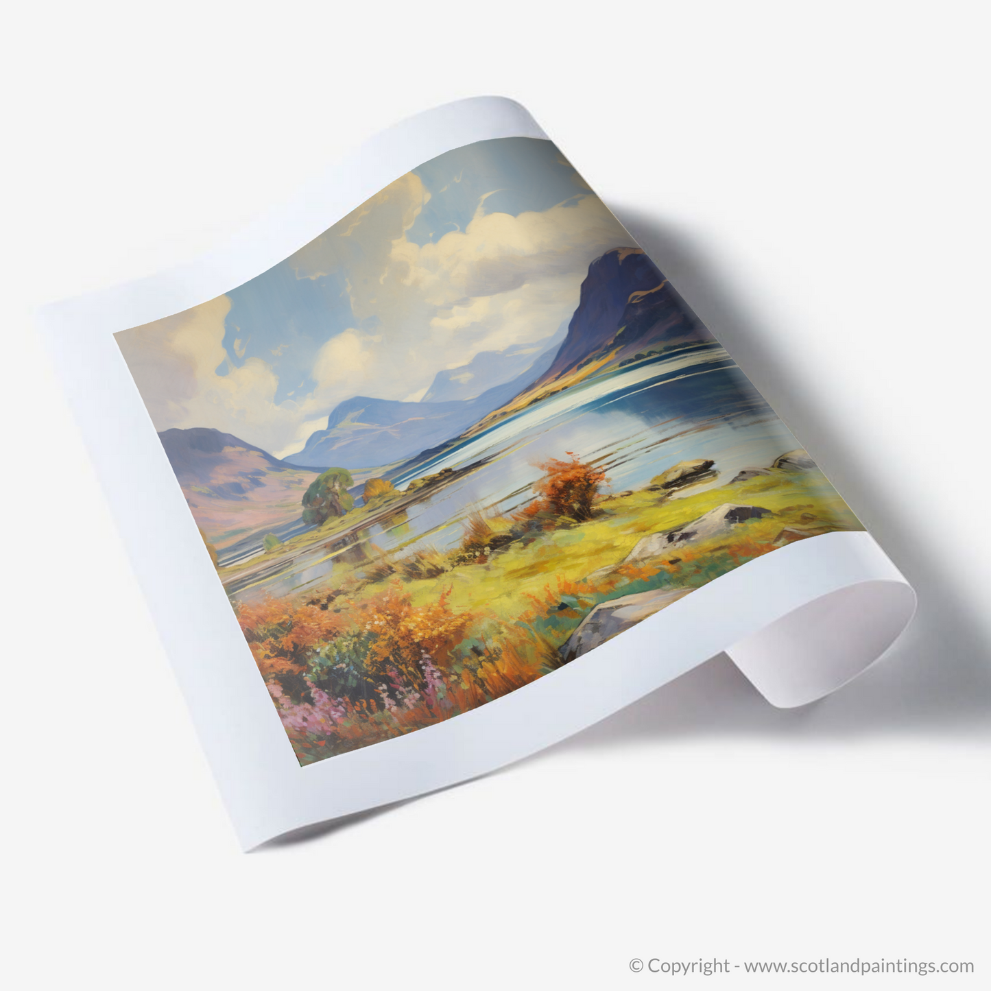 Art Print of Loch Leven, Highlands in summer