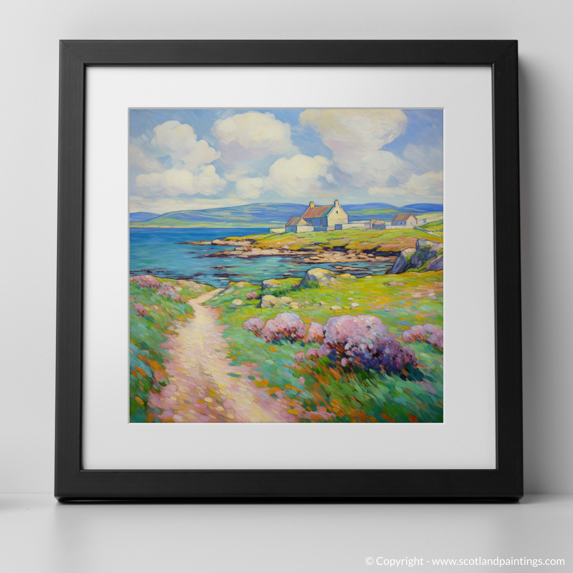 Art Print of Isle of Islay, Inner Hebrides in summer with a black frame