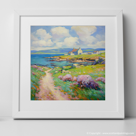 Art Print of Isle of Islay, Inner Hebrides in summer with a white frame