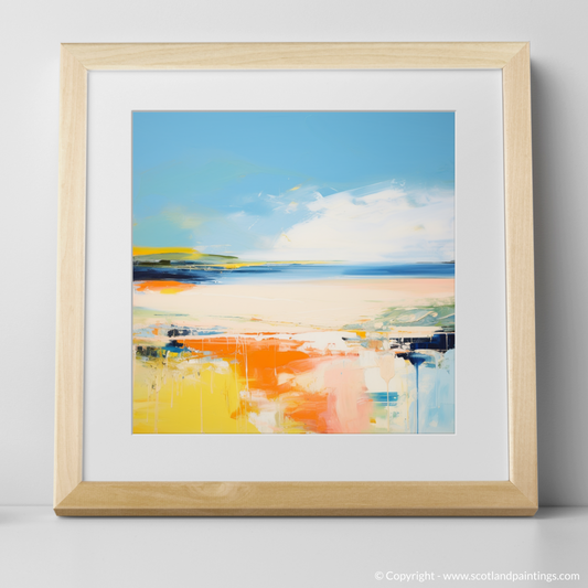 Art Print of Lunan Bay, Angus in summer with a natural frame