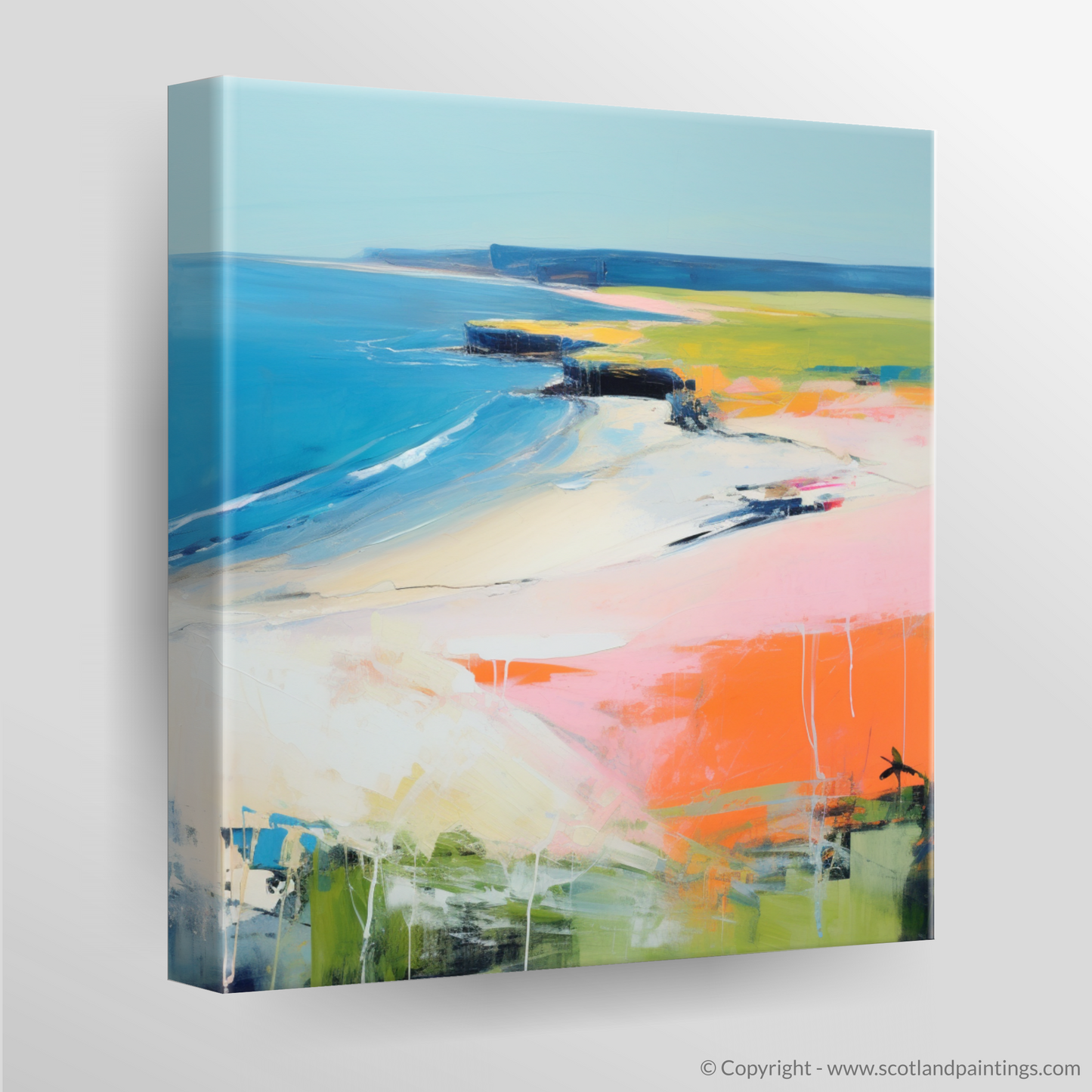 Canvas Print of Lunan Bay, Angus in summer