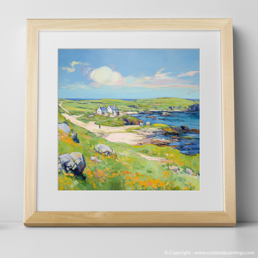 Art Print of Isle of Lewis, Outer Hebrides in summer with a natural frame