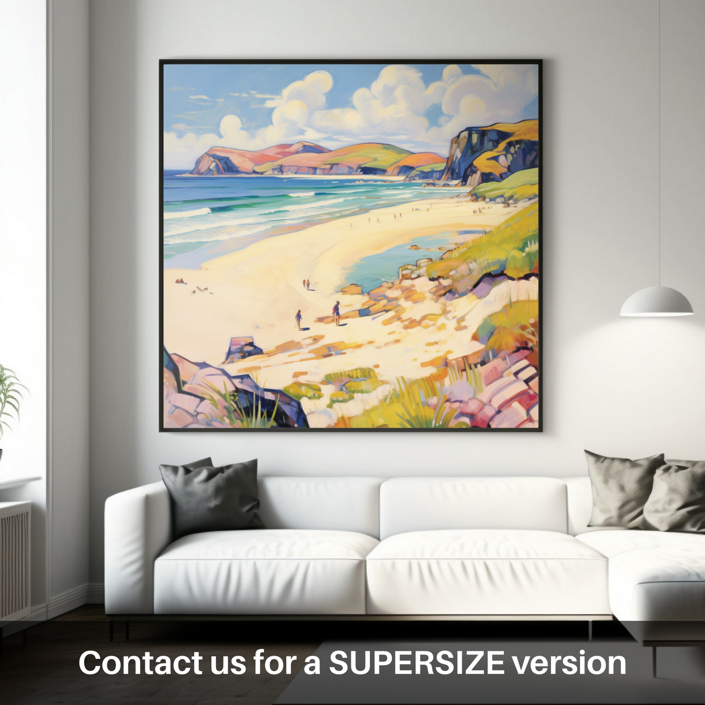 Huge supersize print of Sandwood Bay, Sutherland in summer