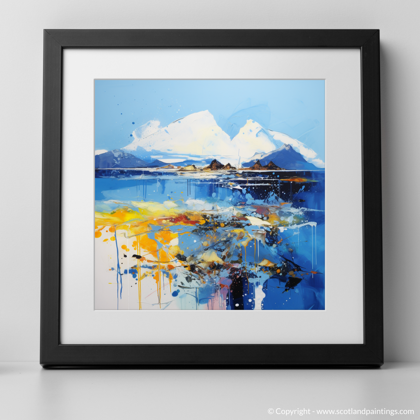 Painting and Art Print of Isle of Arran, Firth of Clyde in summer. Summer Symphony: Abstract Essence of Arran and Clyde.