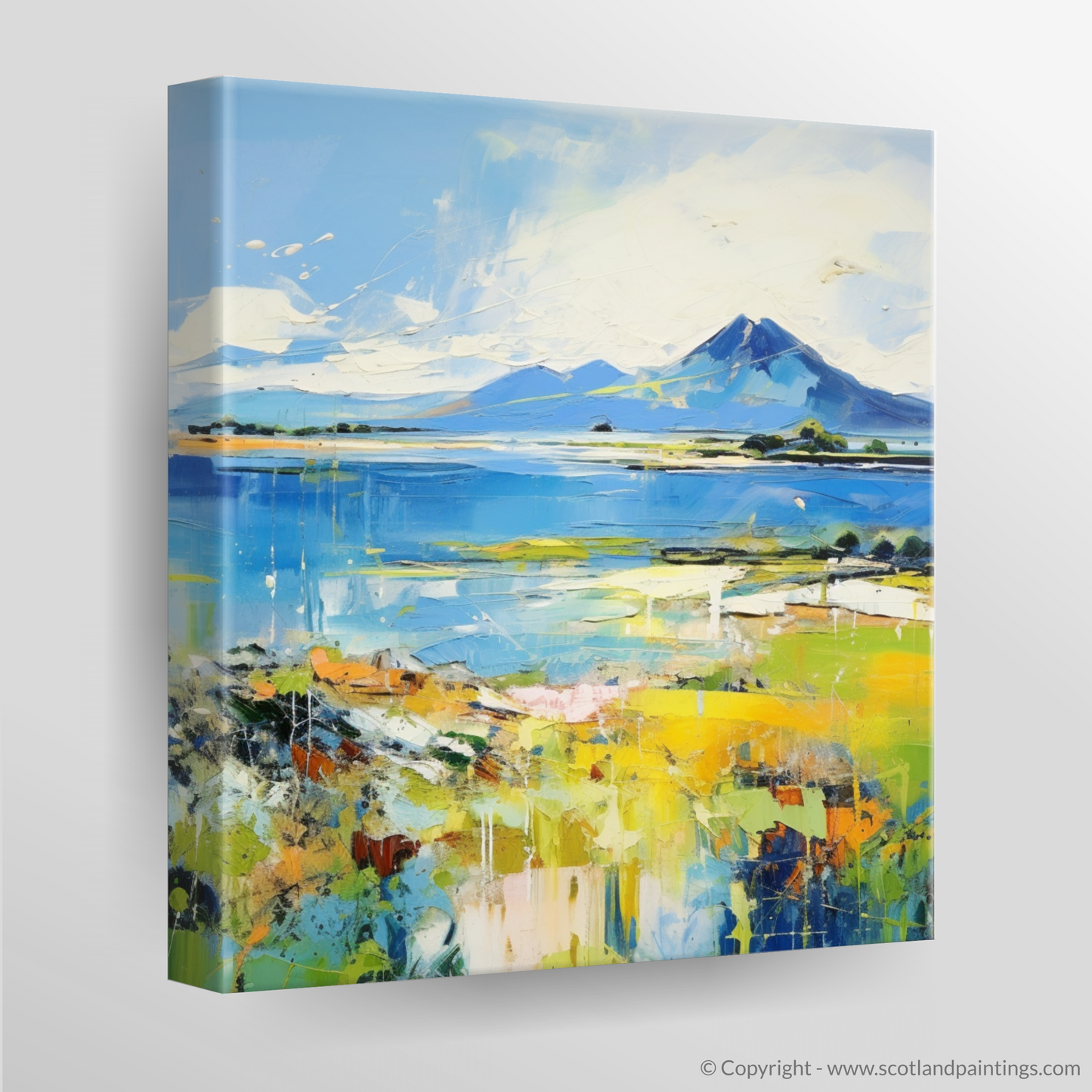 Painting and Art Print of Isle of Arran, Firth of Clyde in summer. Isle of Arran Summer Reverie.