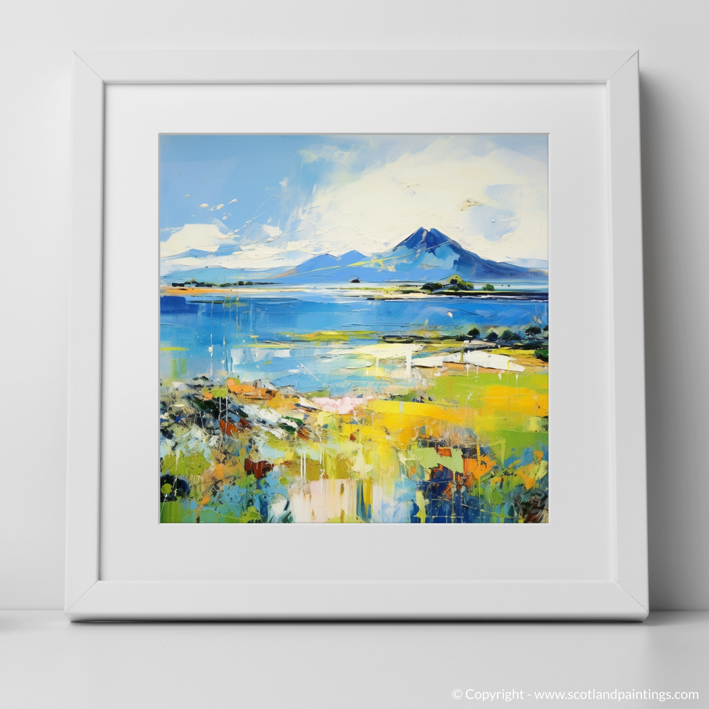 Painting and Art Print of Isle of Arran, Firth of Clyde in summer. Isle of Arran Summer Reverie.