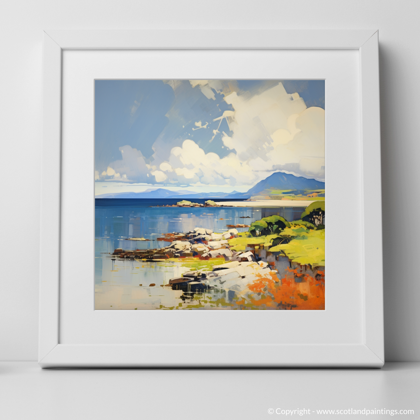 Painting and Art Print of Isle of Arran, Firth of Clyde in summer. Summer Splendour on the Isle of Arran.