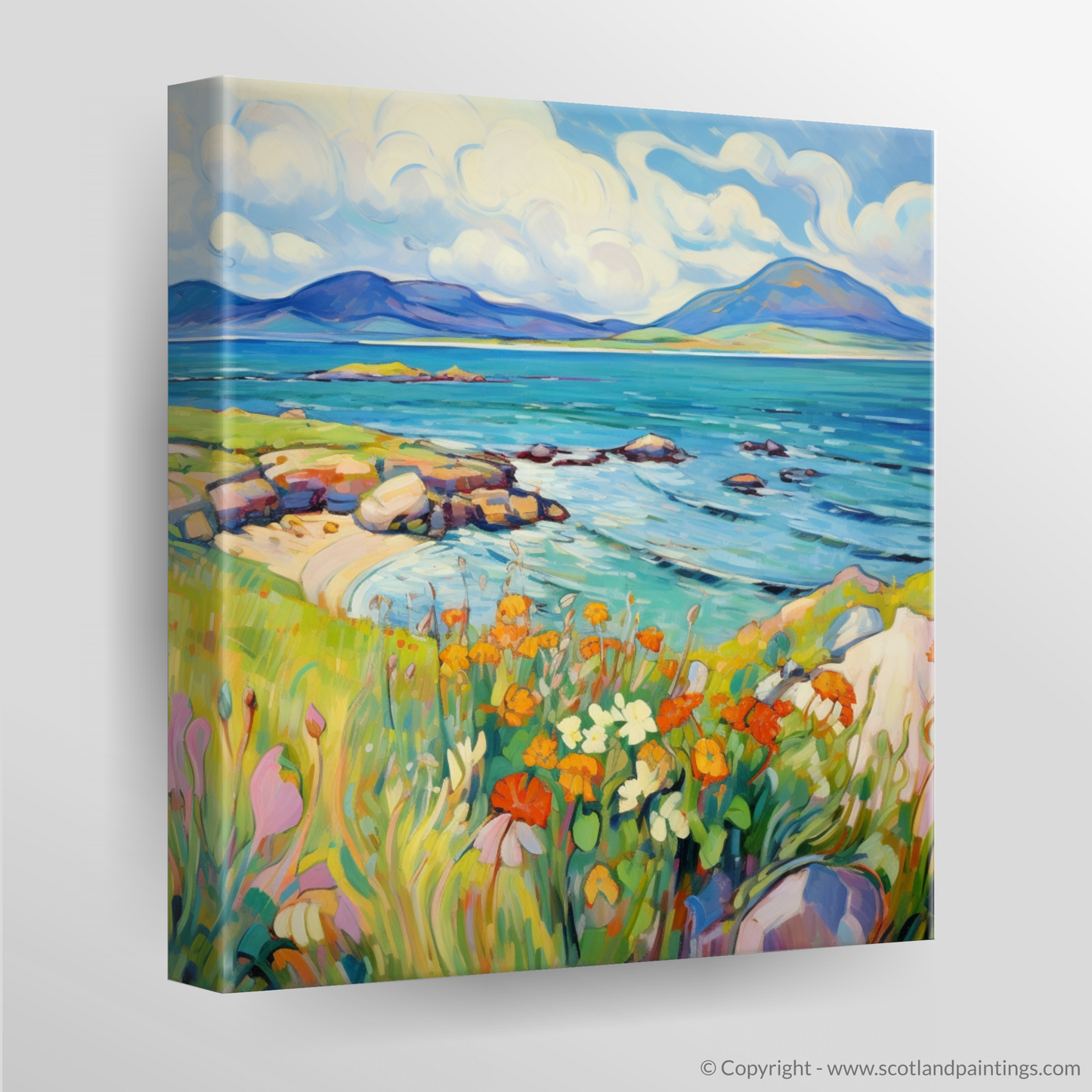 Painting and Art Print of Isle of Jura, Inner Hebrides in summer. Summer Splendour of Isle of Jura.