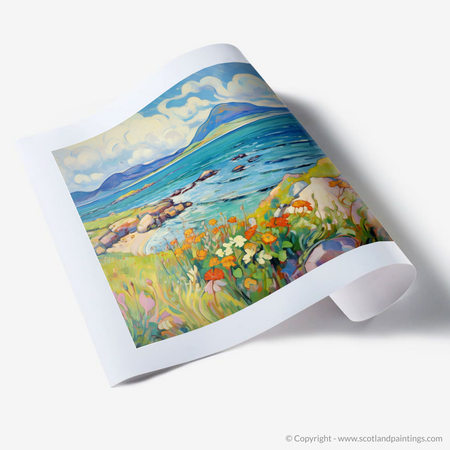 Painting and Art Print of Isle of Jura, Inner Hebrides in summer. Summer Splendour of Isle of Jura.