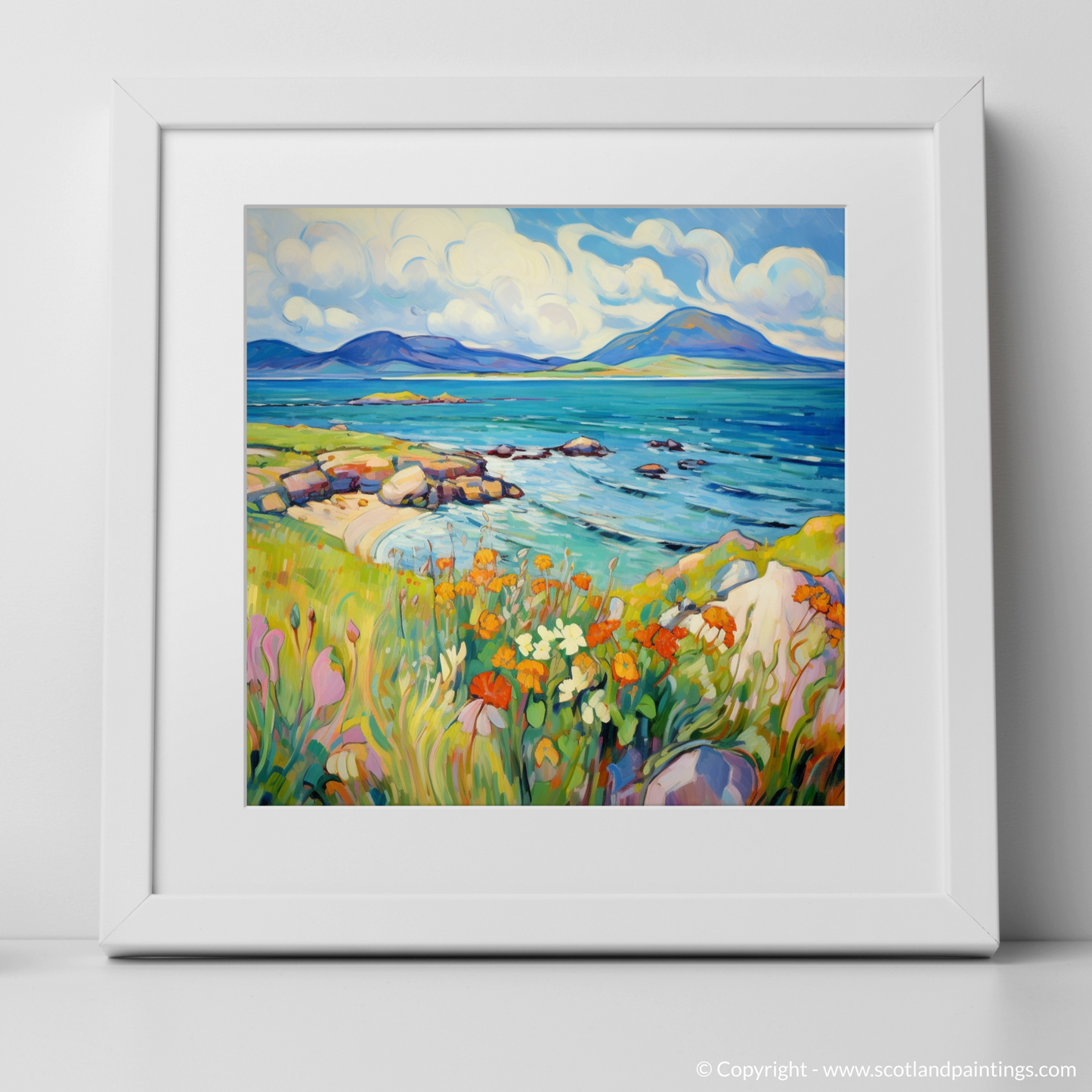 Painting and Art Print of Isle of Jura, Inner Hebrides in summer. Summer Splendour of Isle of Jura.