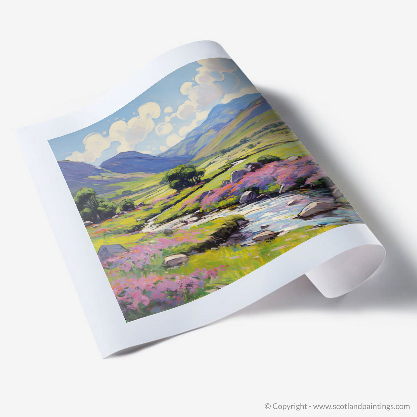 Art Print of Glen Doll, Angus in summer