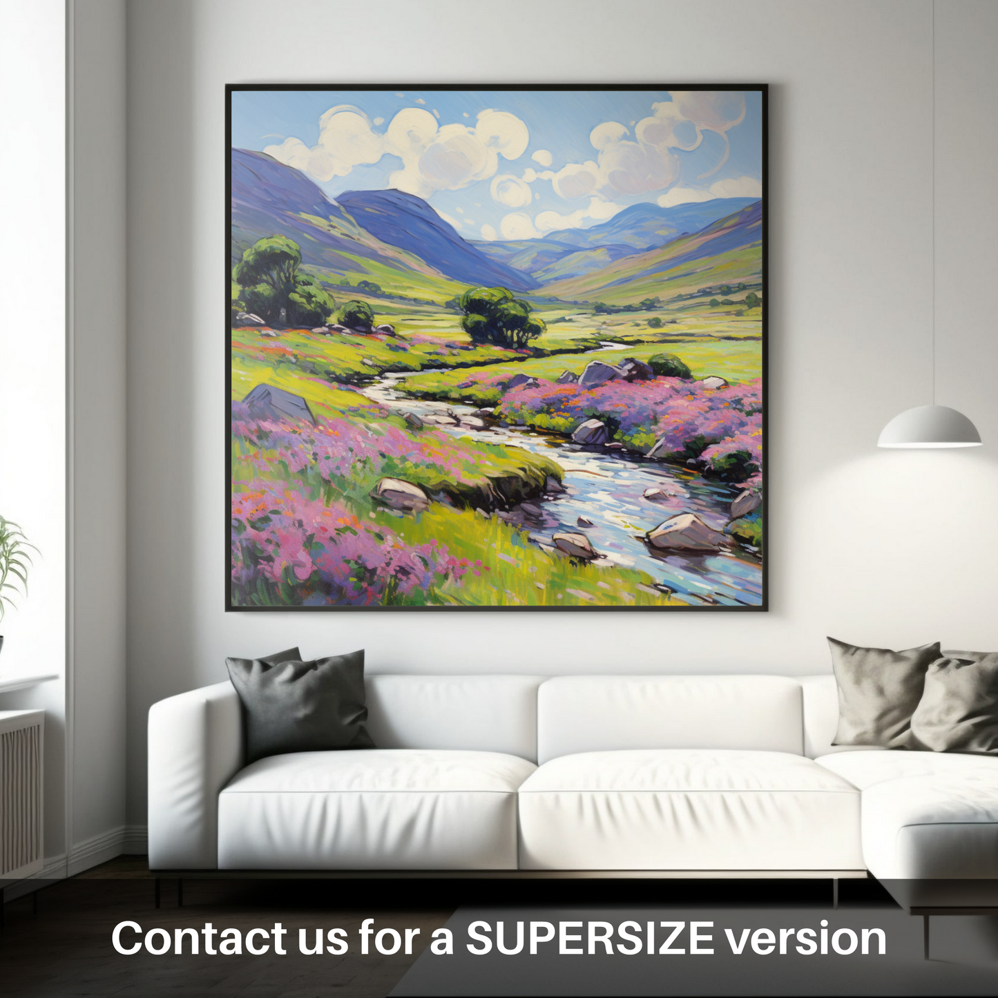 Huge supersize print of Glen Doll, Angus in summer