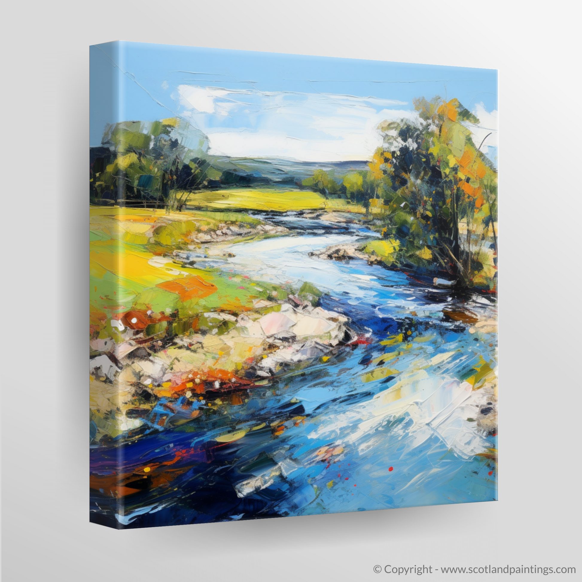 Canvas Print of River Deveron, Aberdeenshire in summer