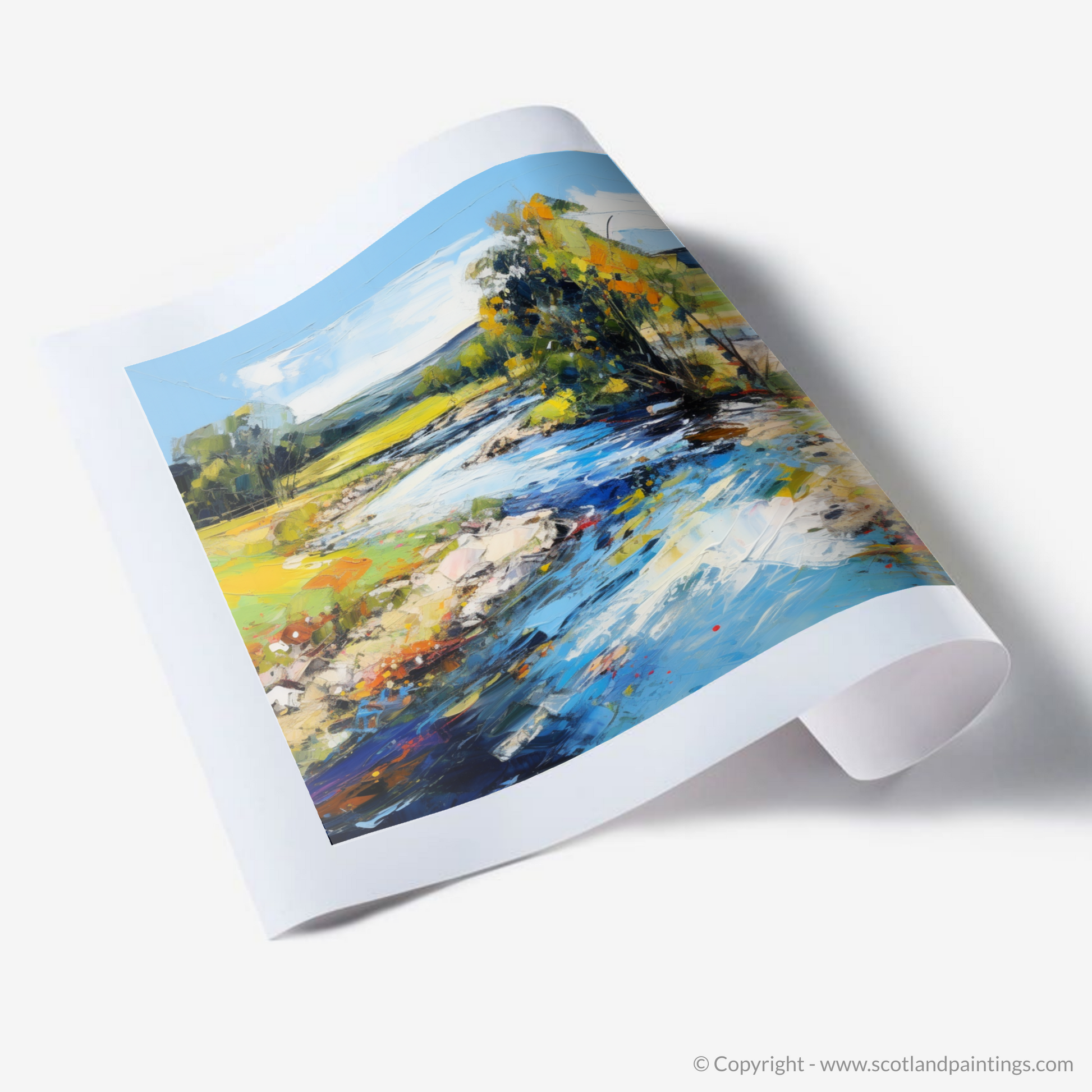 Art Print of River Deveron, Aberdeenshire in summer