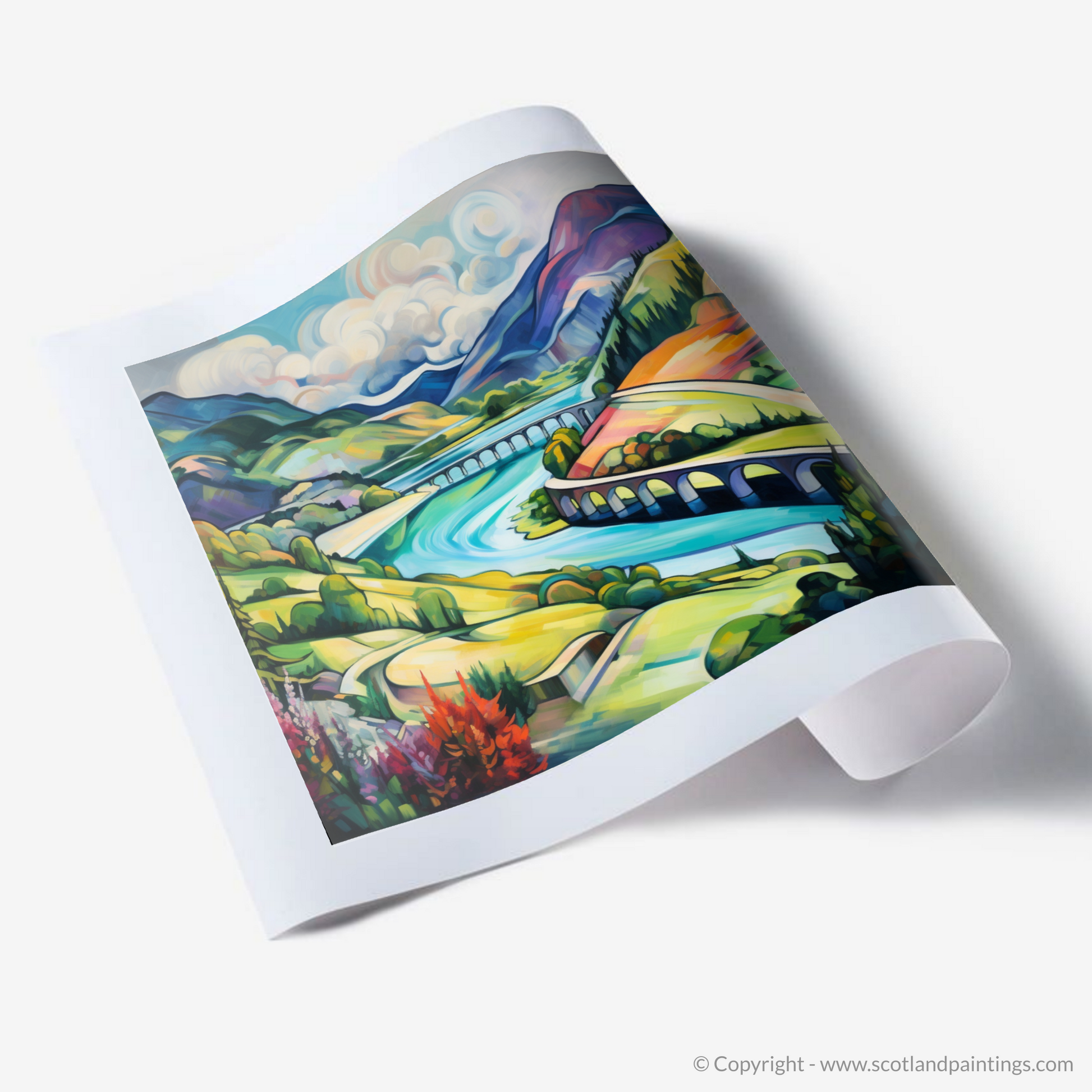 Art Print of Glenfinnan, Highlands in summer