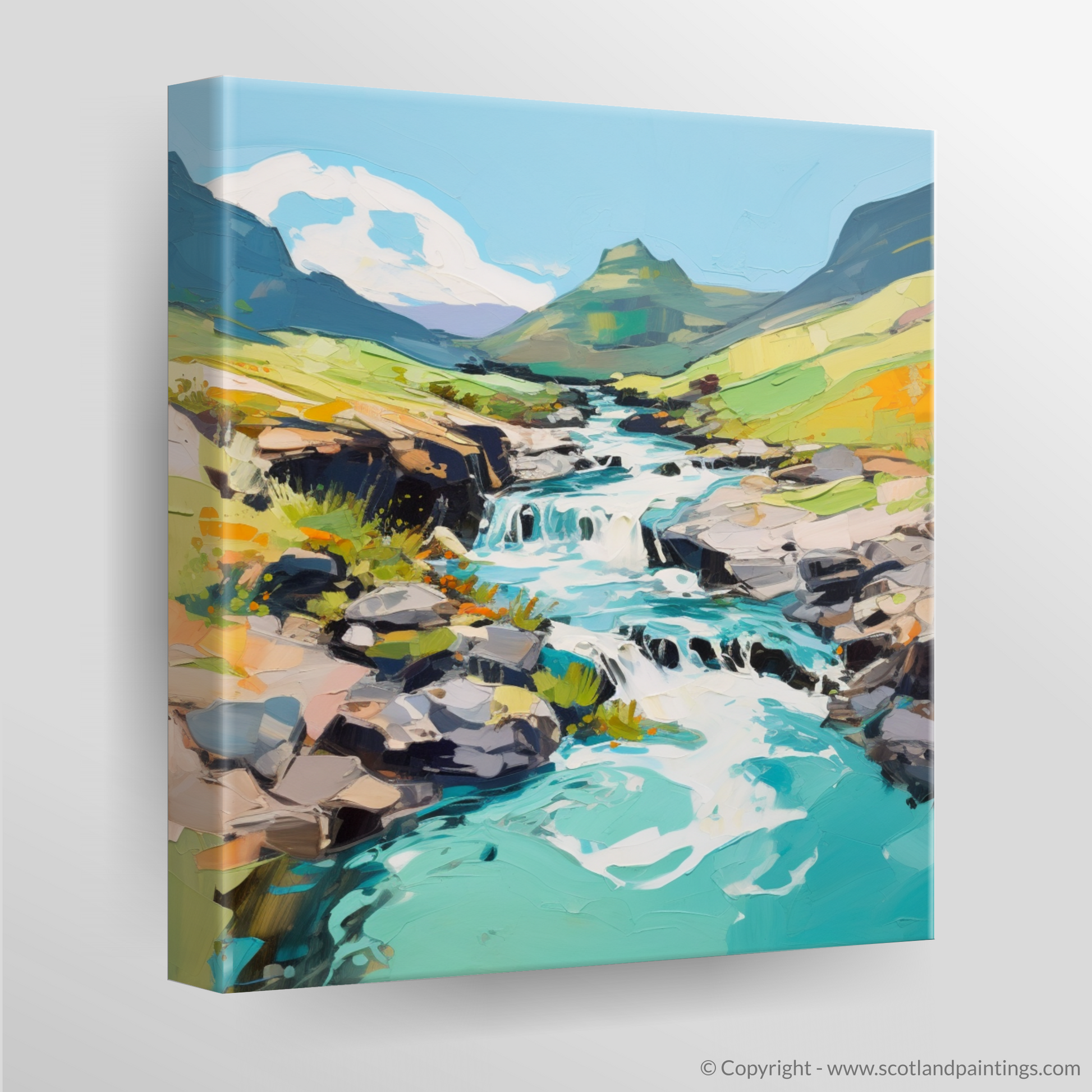 Canvas Print of The Fairy Pools, Isle of Skye in summer