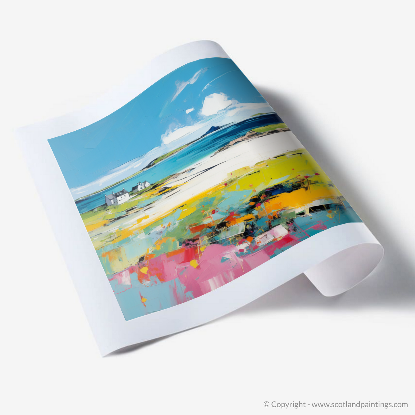 Art Print of Isle of Tiree, Inner Hebrides in summer