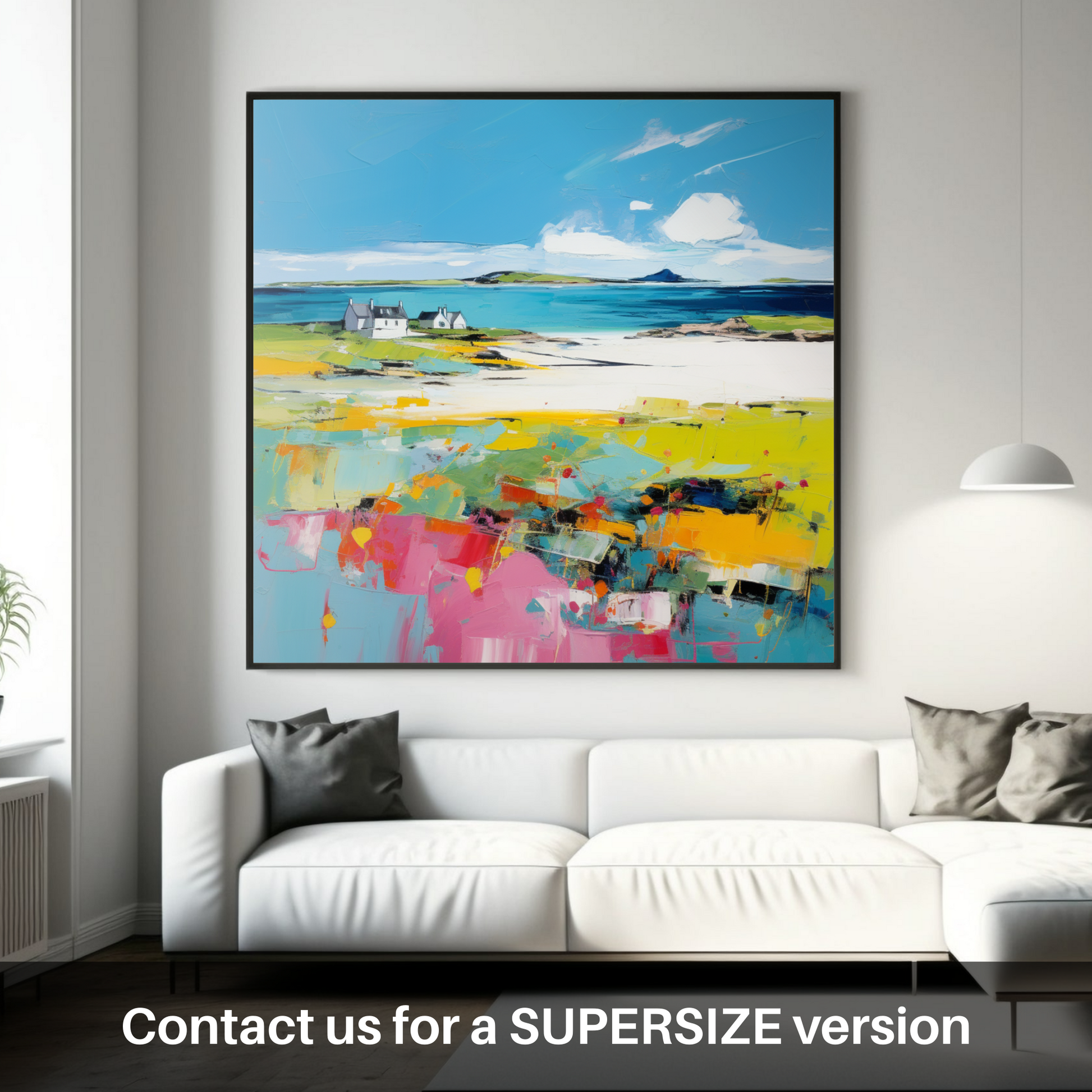 Huge supersize print of Isle of Tiree, Inner Hebrides in summer