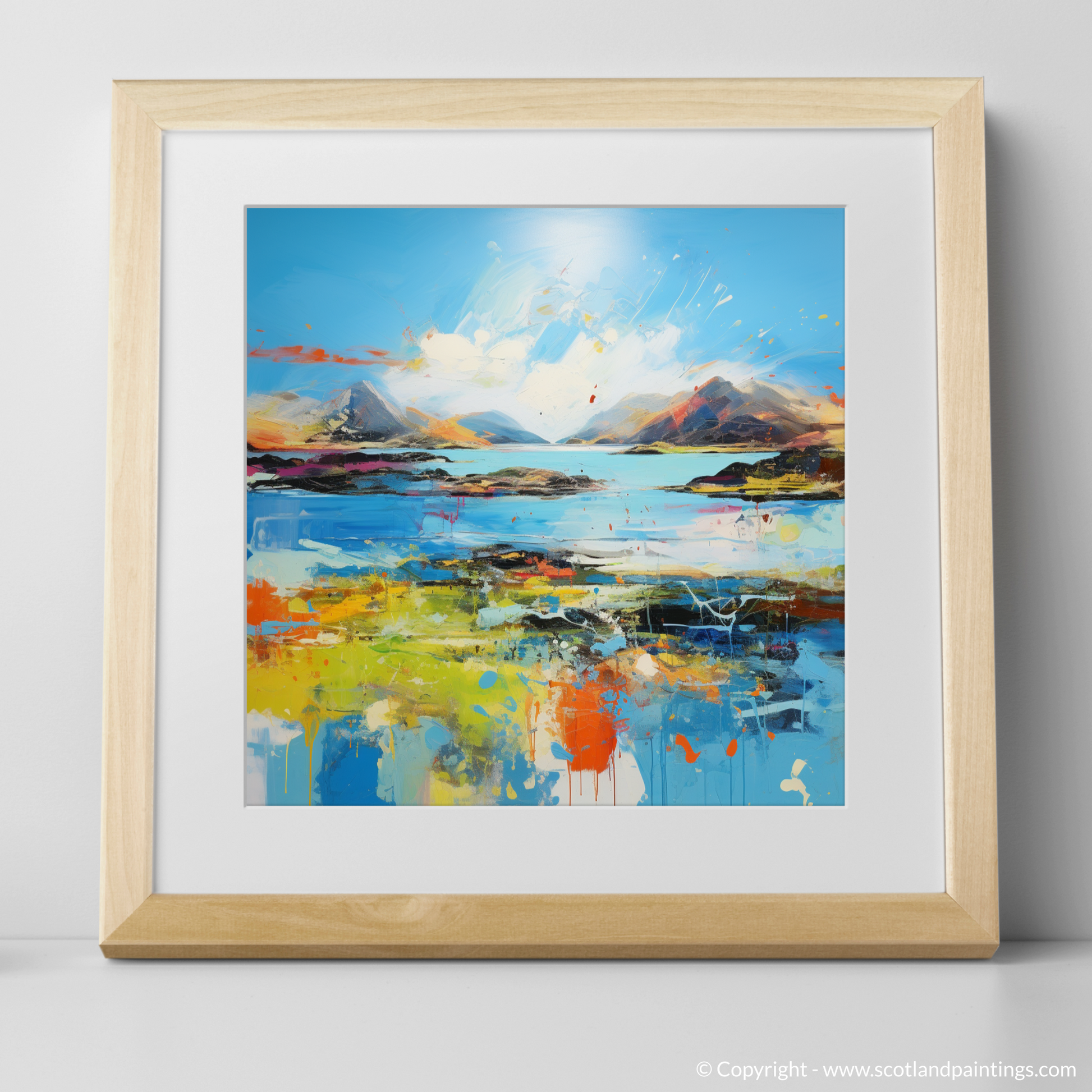 Art Print of Isle of Ulva, Inner Hebrides in summer with a natural frame