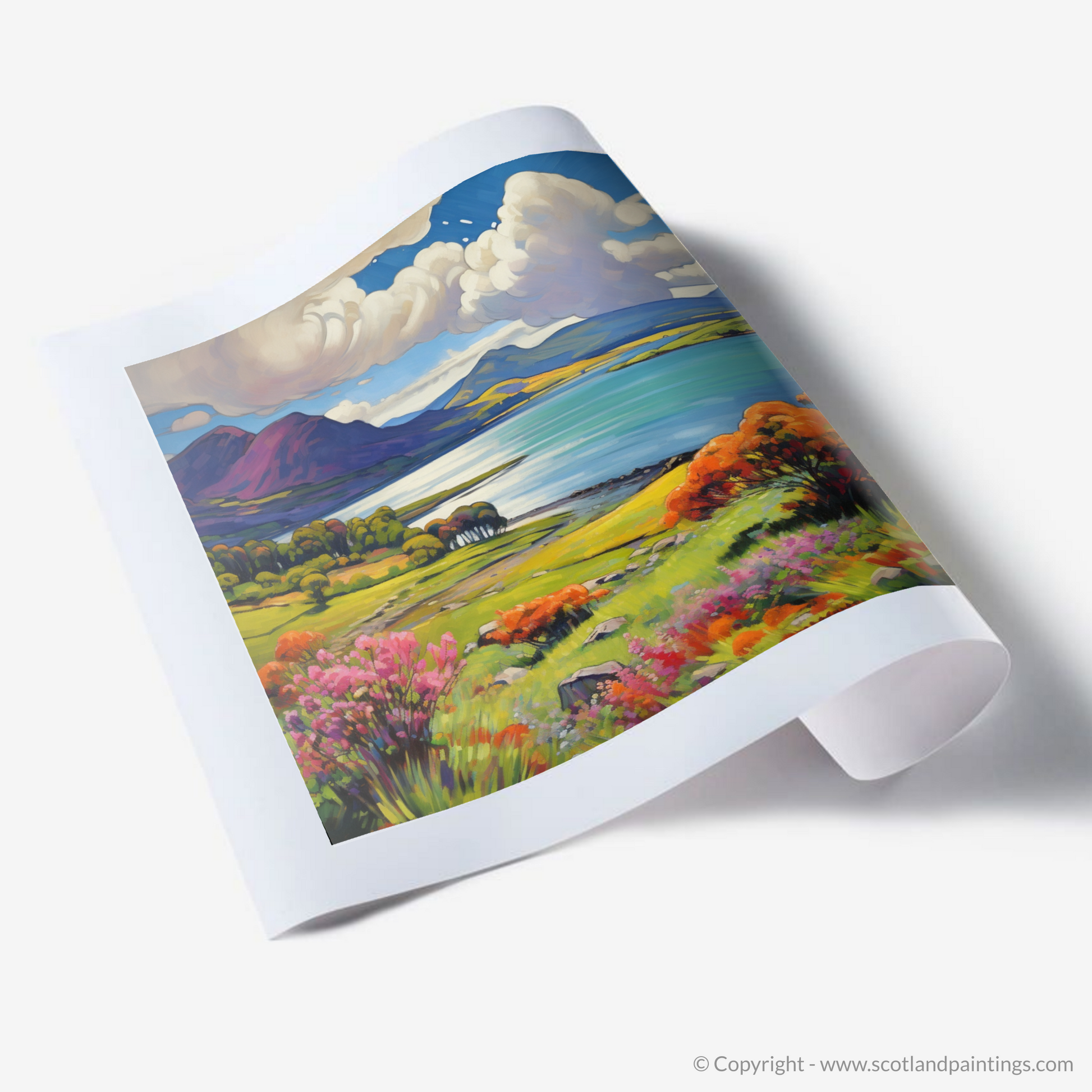 Art Print of Loch Leven, Highlands in summer