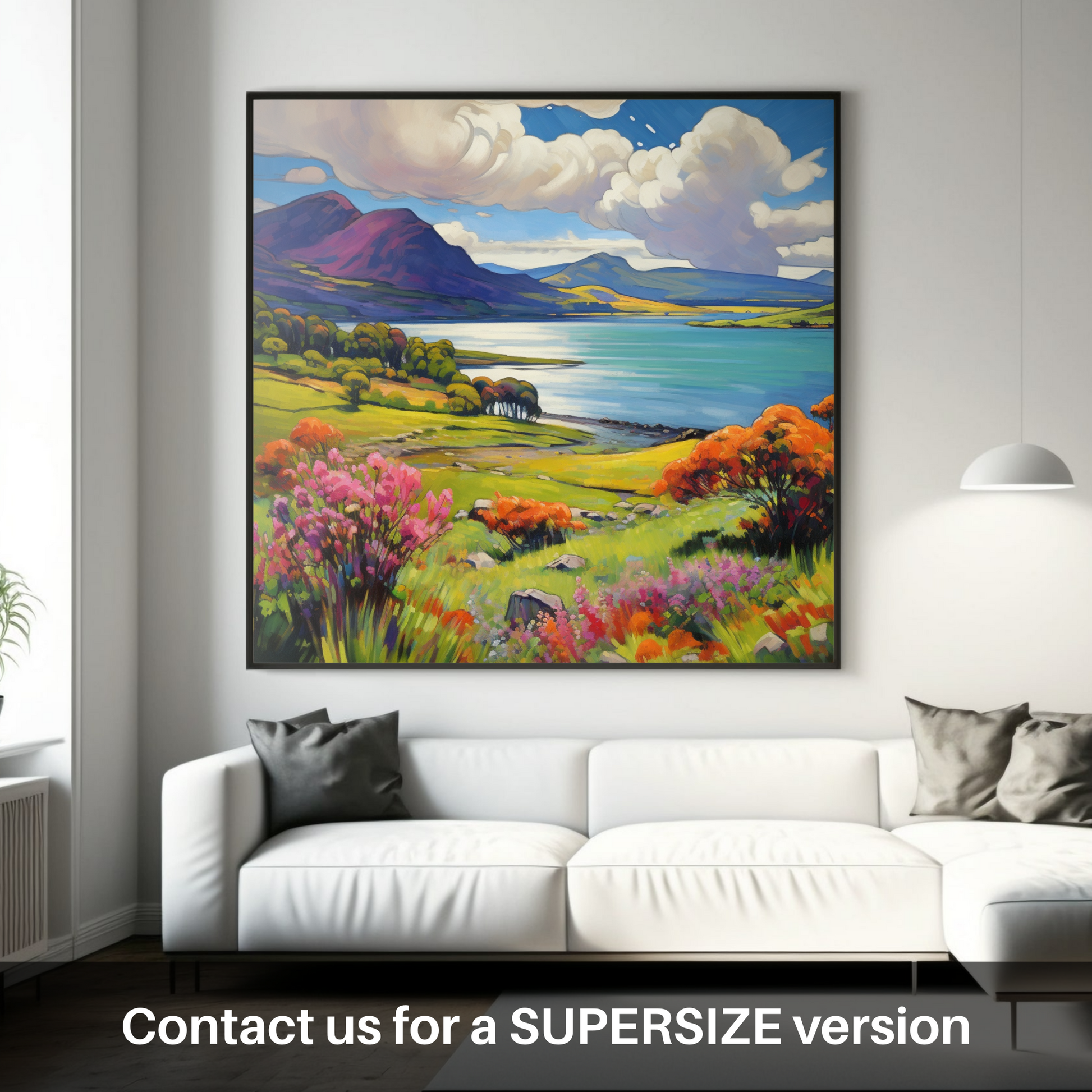 Huge supersize print of Loch Leven, Highlands in summer