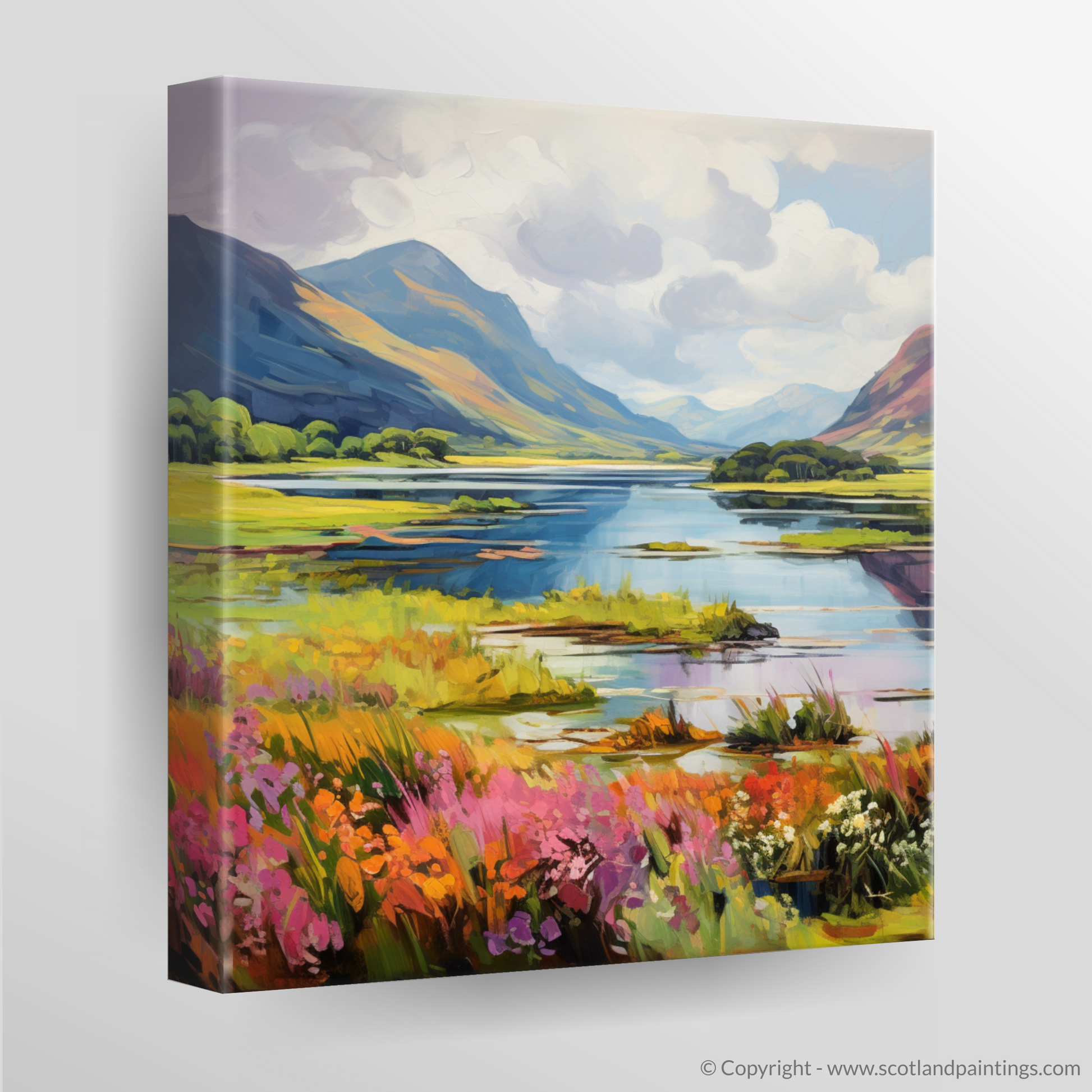 Canvas Print of Loch Leven, Highlands in summer