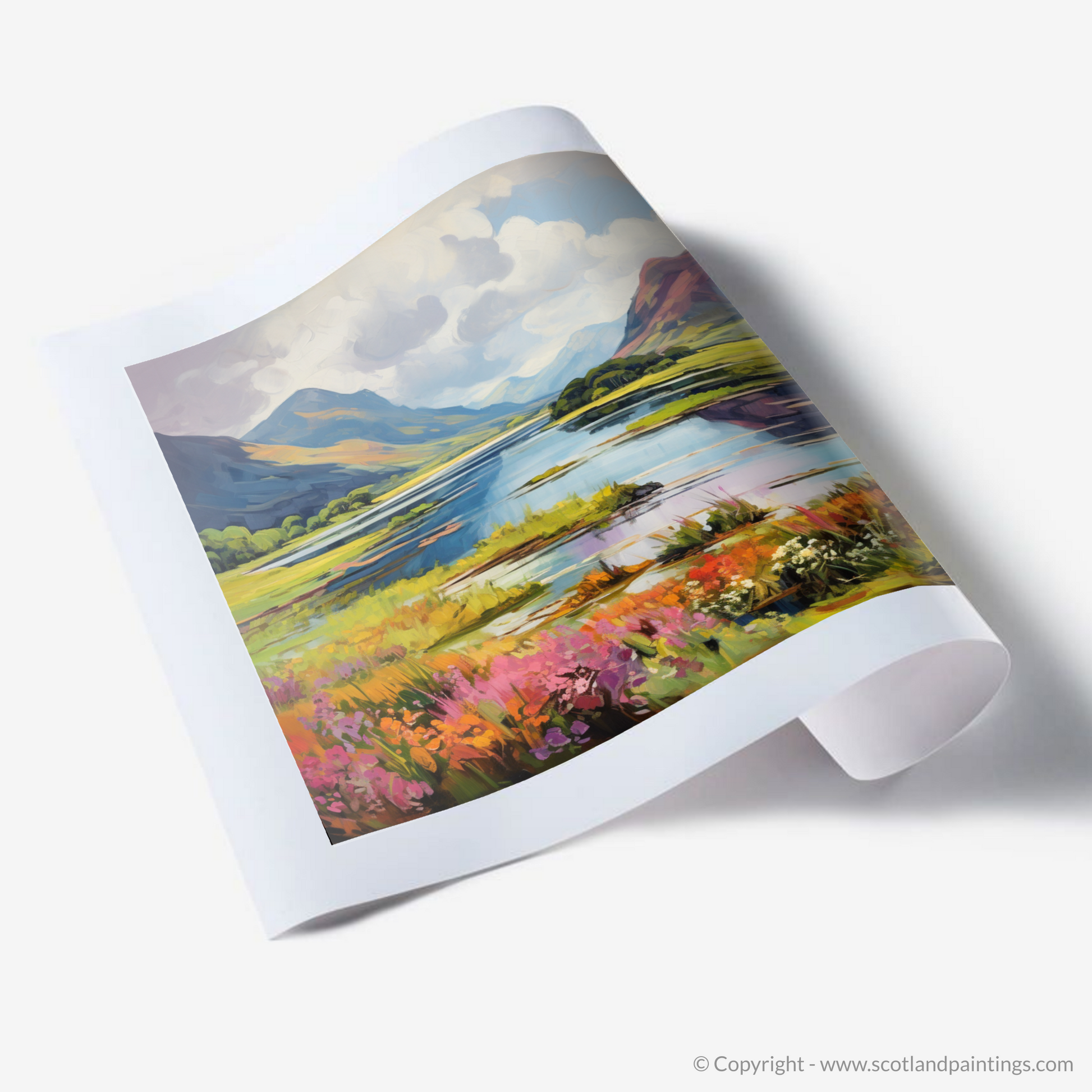 Art Print of Loch Leven, Highlands in summer