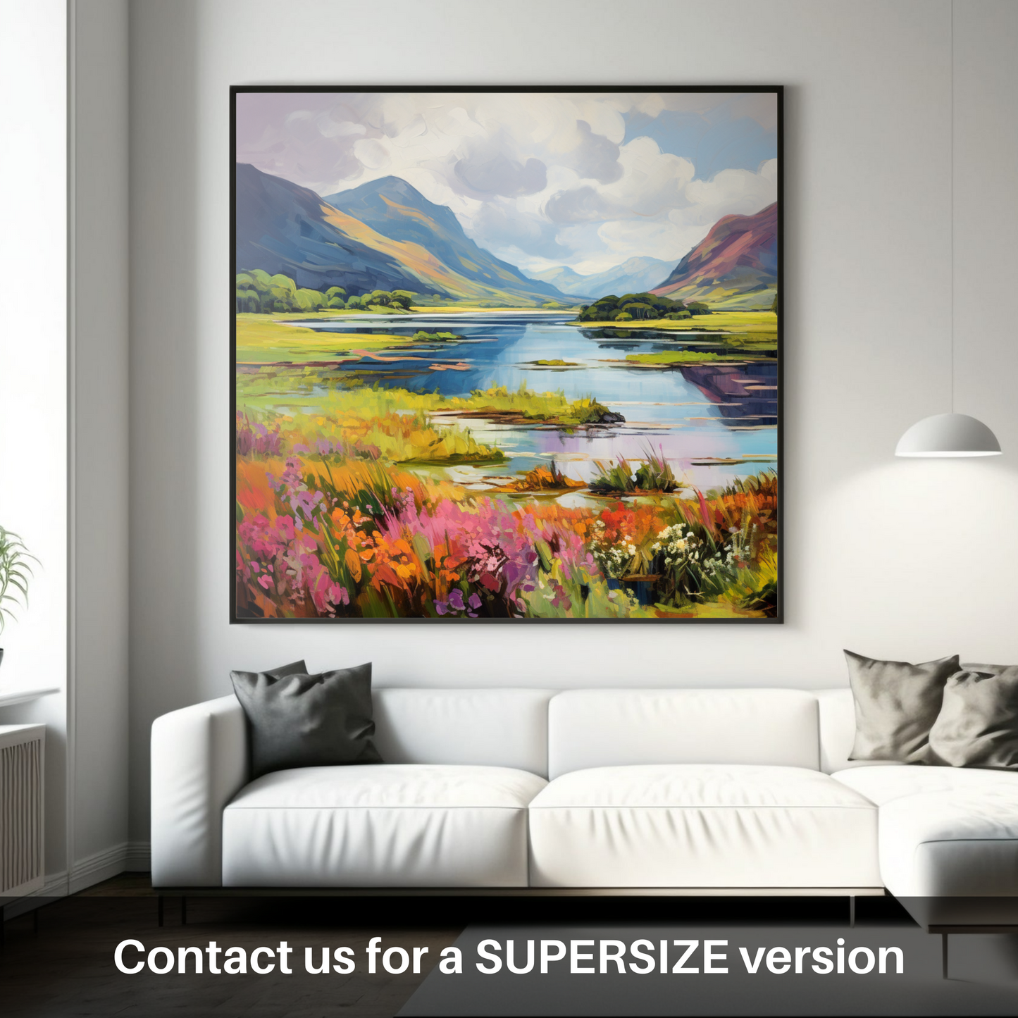 Huge supersize print of Loch Leven, Highlands in summer