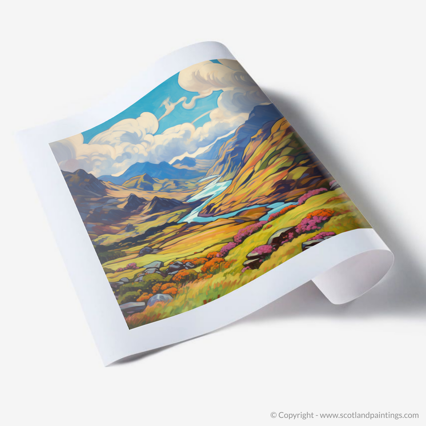 Art Print of Glen Shiel, Highlands in summer