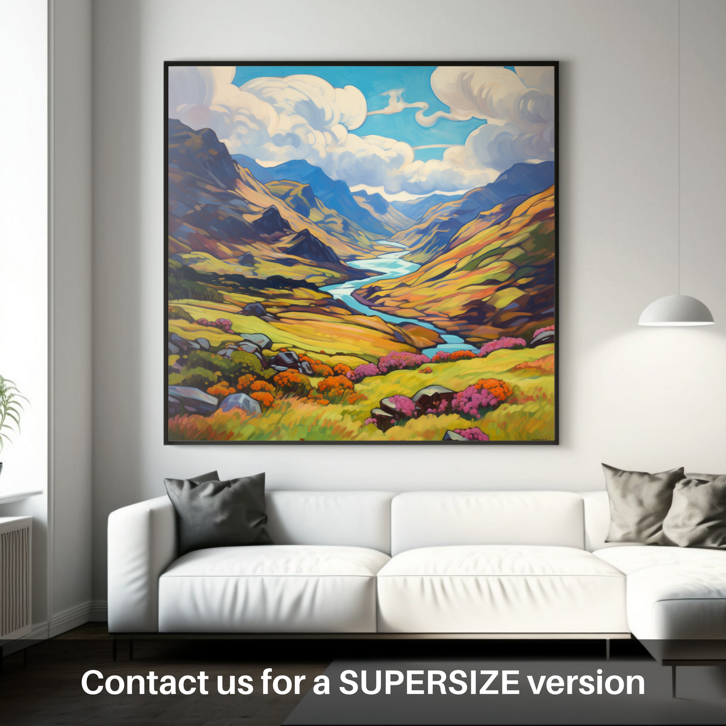 Huge supersize print of Glen Shiel, Highlands in summer