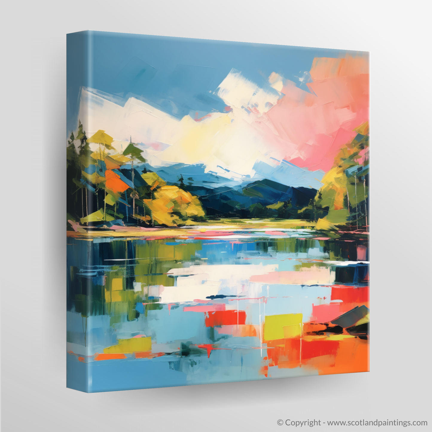 Canvas Print of Loch Achray in summer