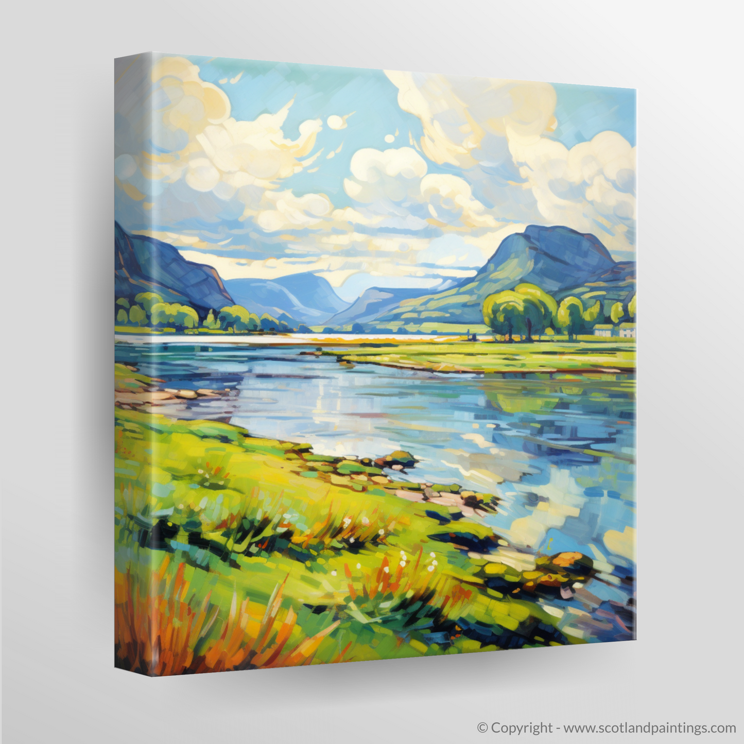 Canvas Print of Loch Leven, Perth and Kinross in summer