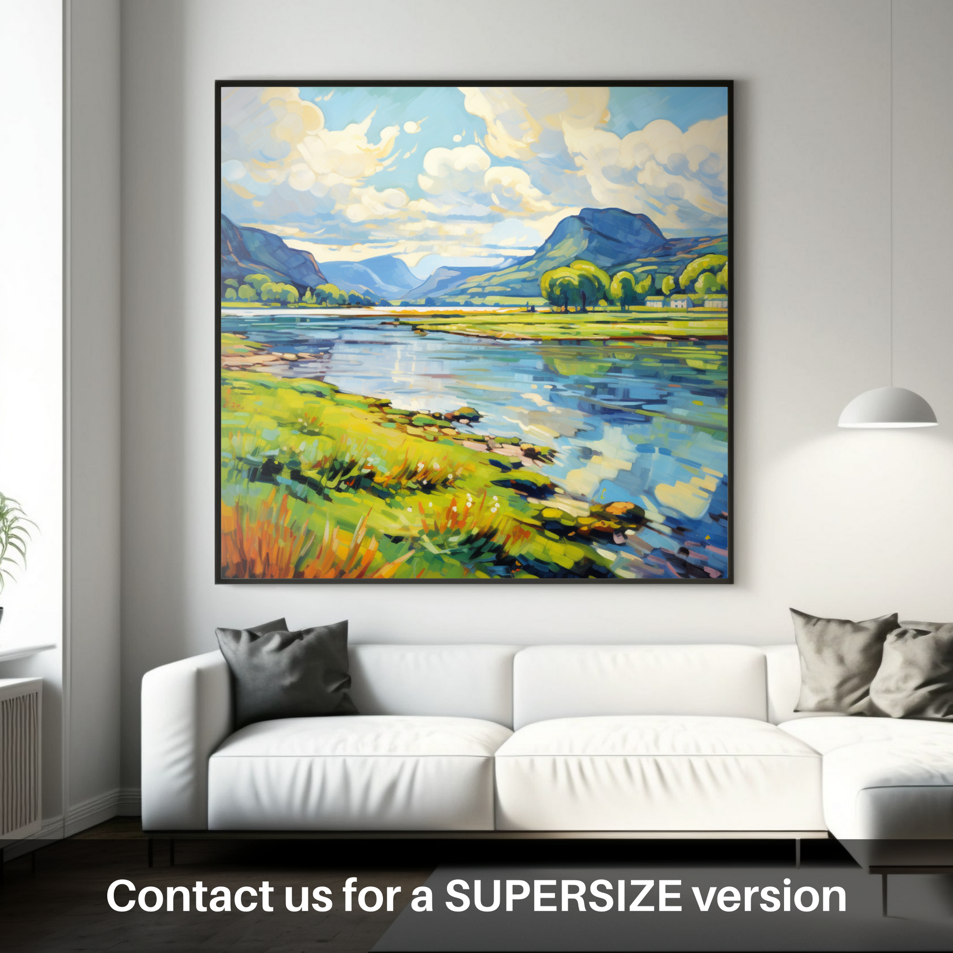 Huge supersize print of Loch Leven, Perth and Kinross in summer